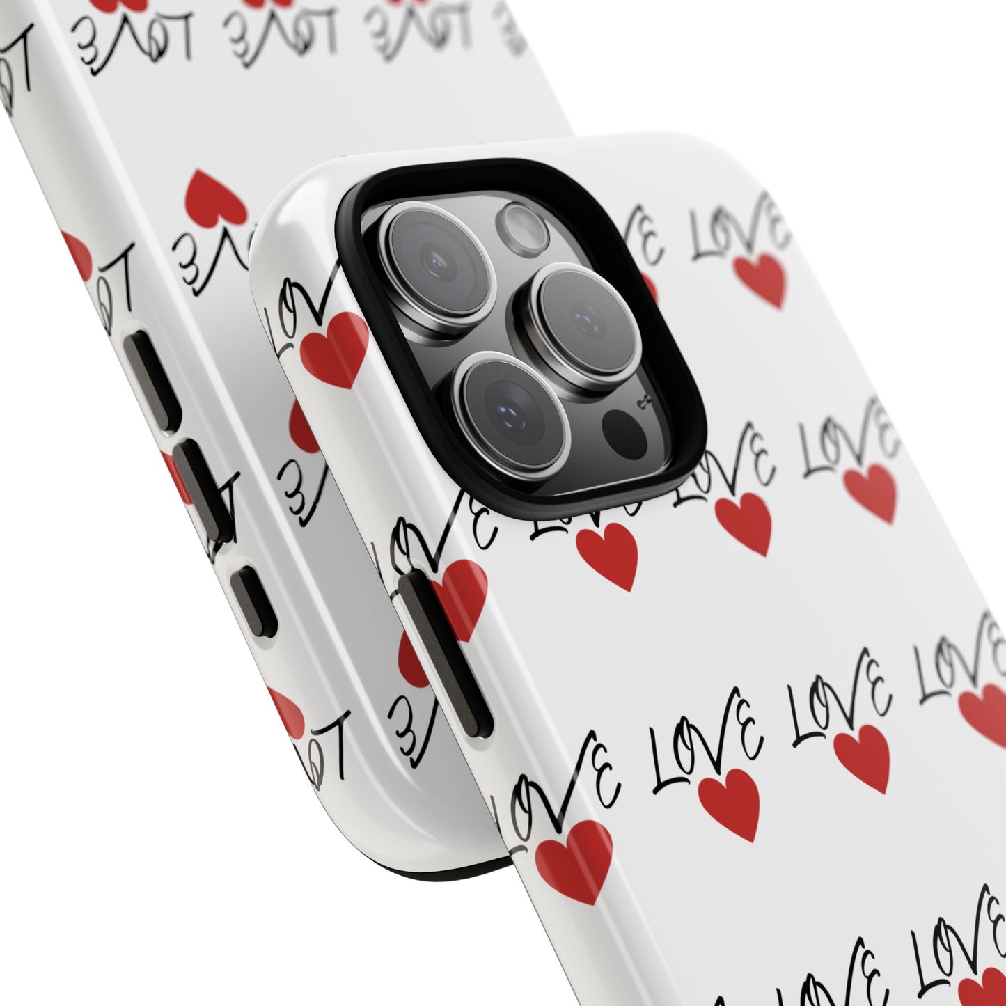 1. Love Hearts Phone Case - Tough & Stylish