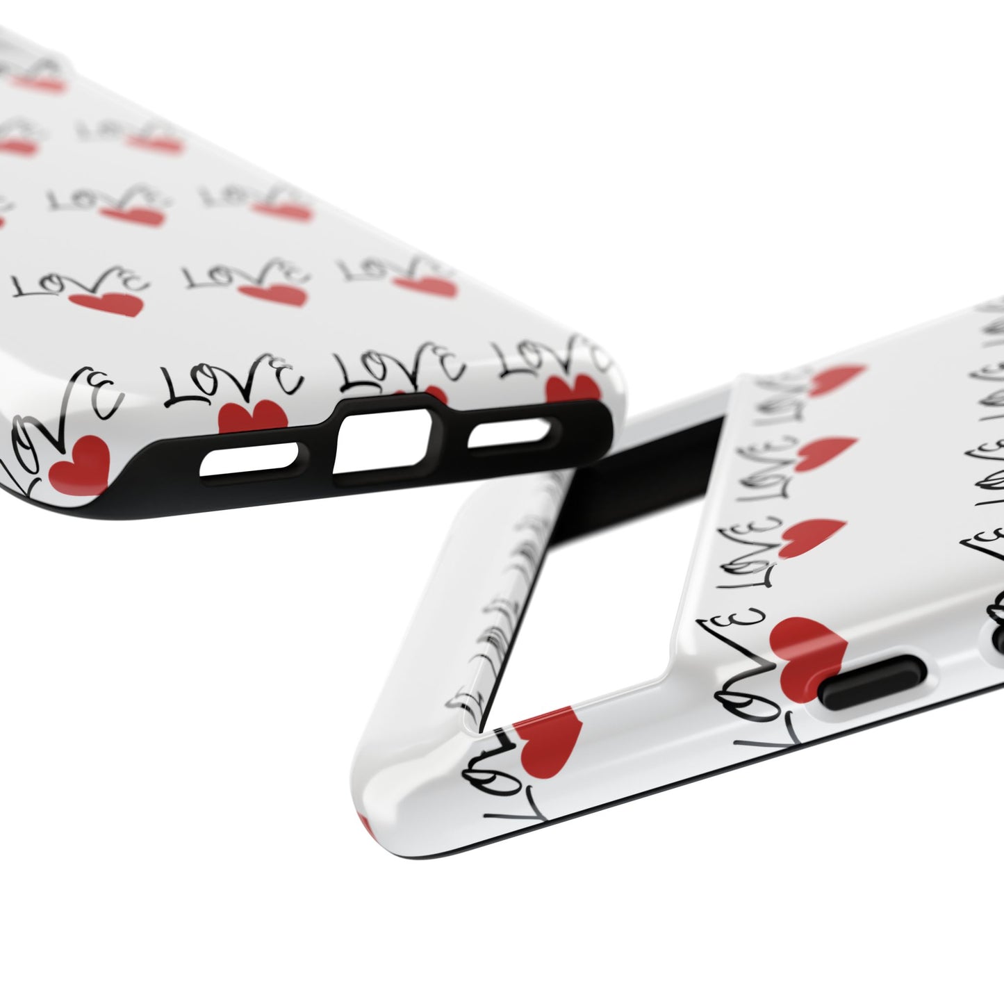 1. Love Hearts Phone Case - Tough & Stylish