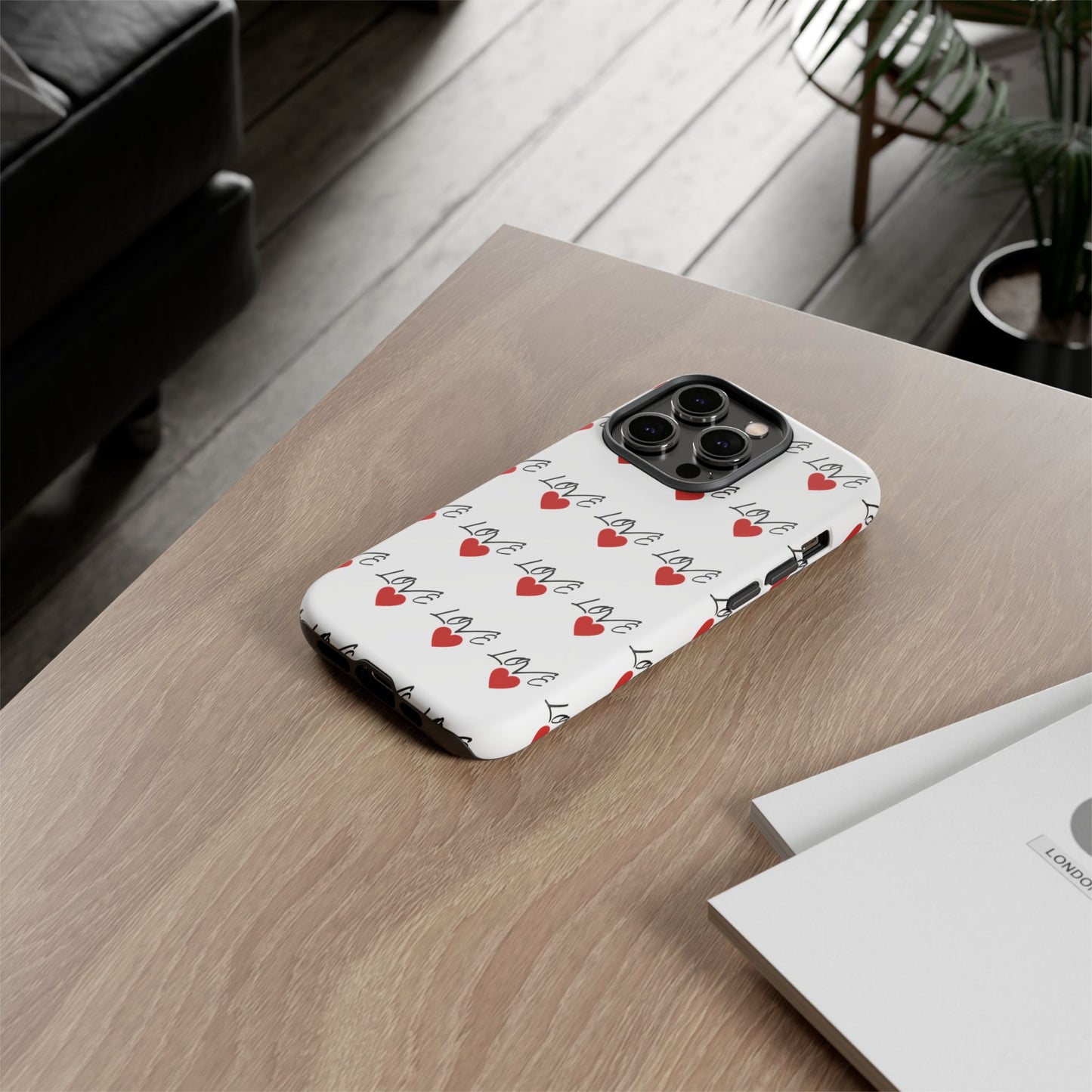 1. Love Hearts Phone Case - Tough & Stylish