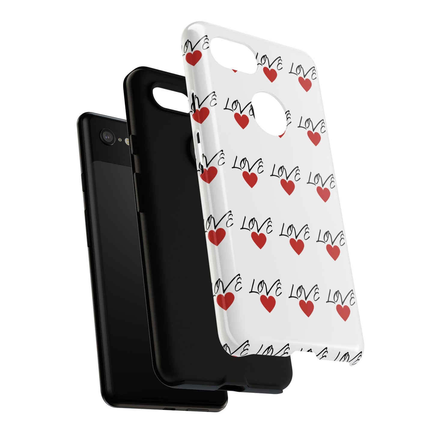 1. Love Hearts Phone Case - Tough & Stylish