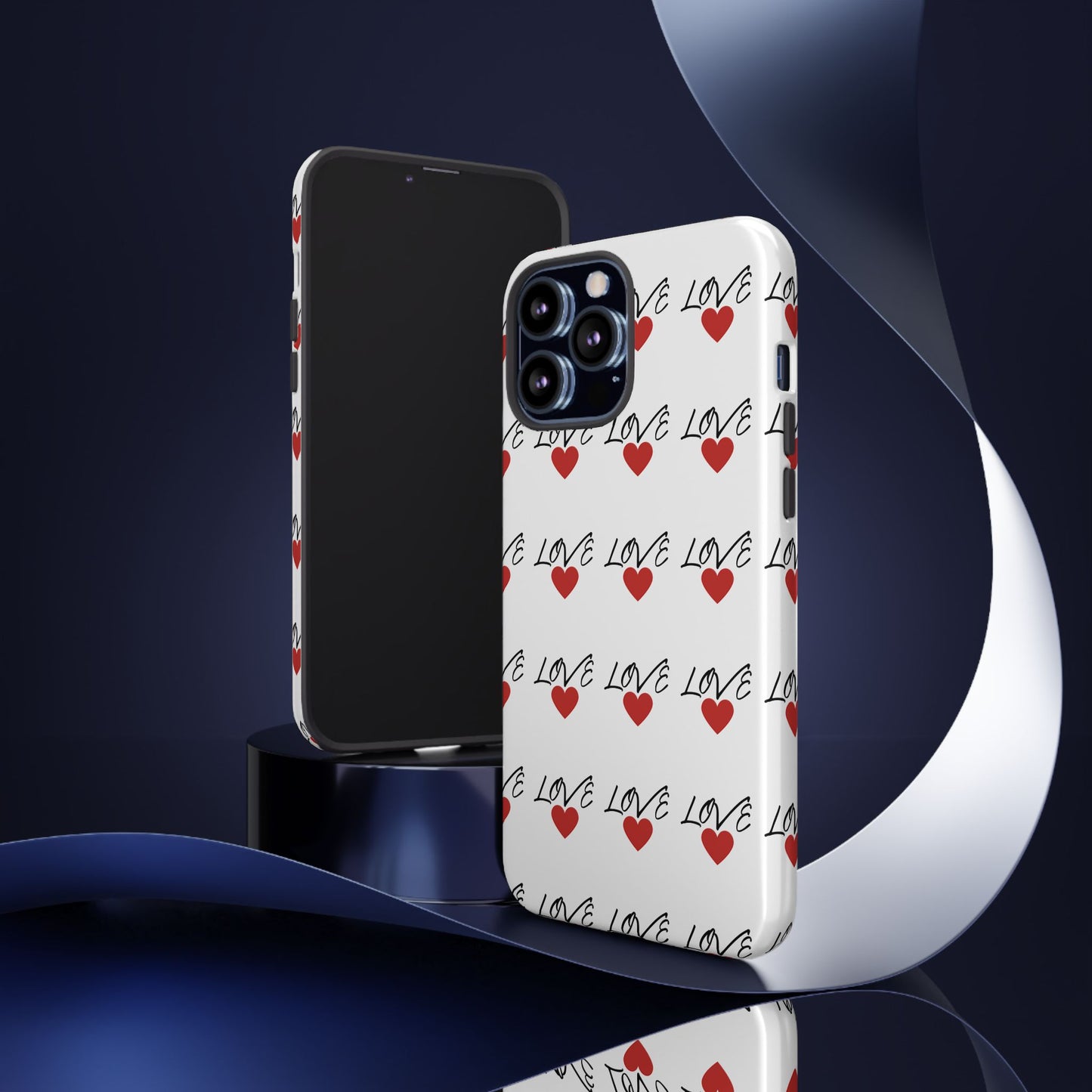 1. Love Hearts Phone Case - Tough & Stylish