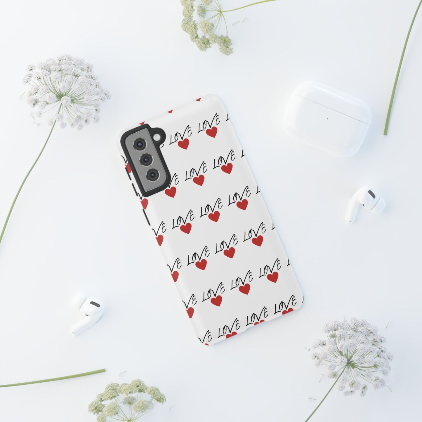1. Love Hearts Phone Case - Tough & Stylish