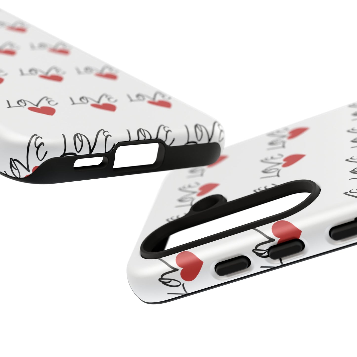 1. Love Hearts Phone Case - Tough & Stylish