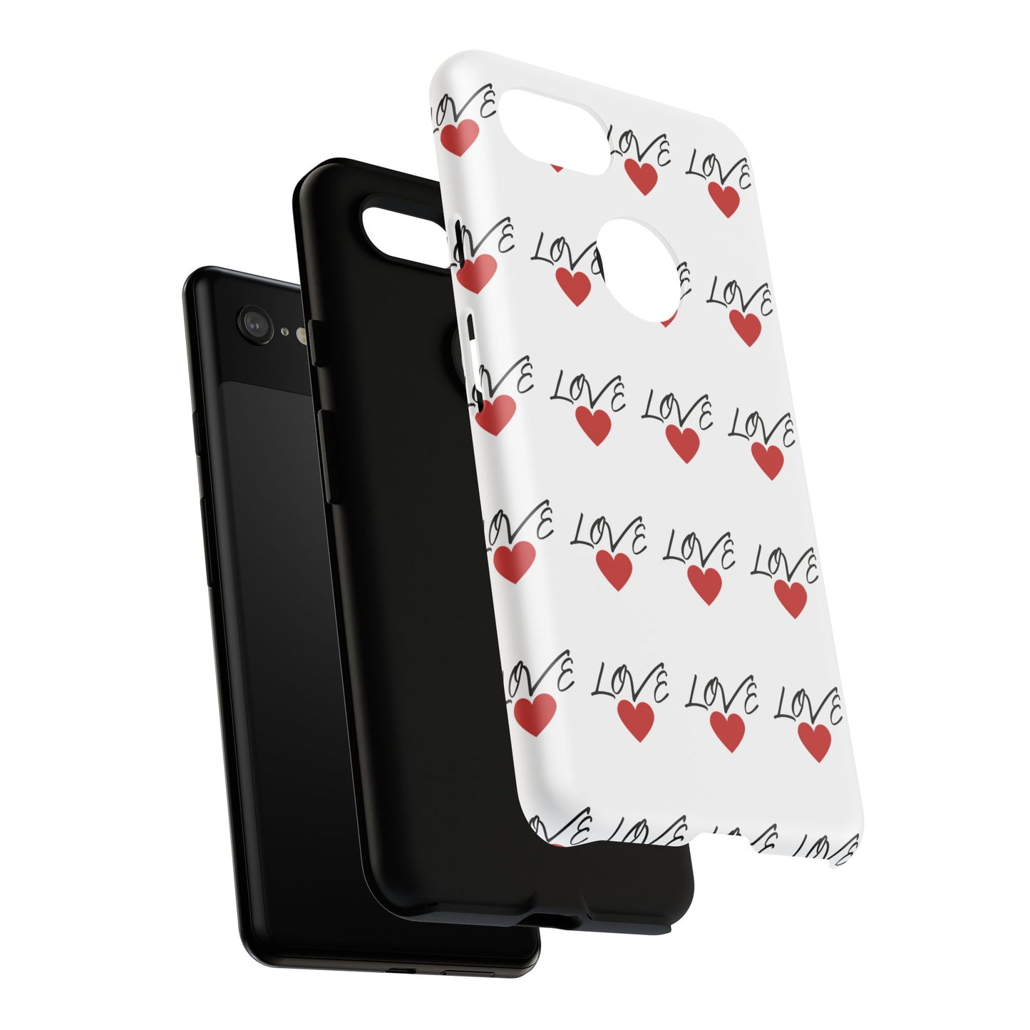 1. Love Hearts Phone Case - Tough & Stylish