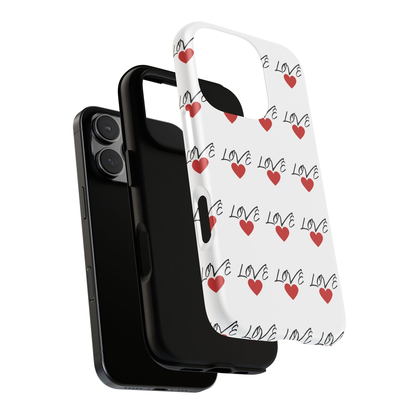 1. Love Hearts Phone Case - Tough & Stylish