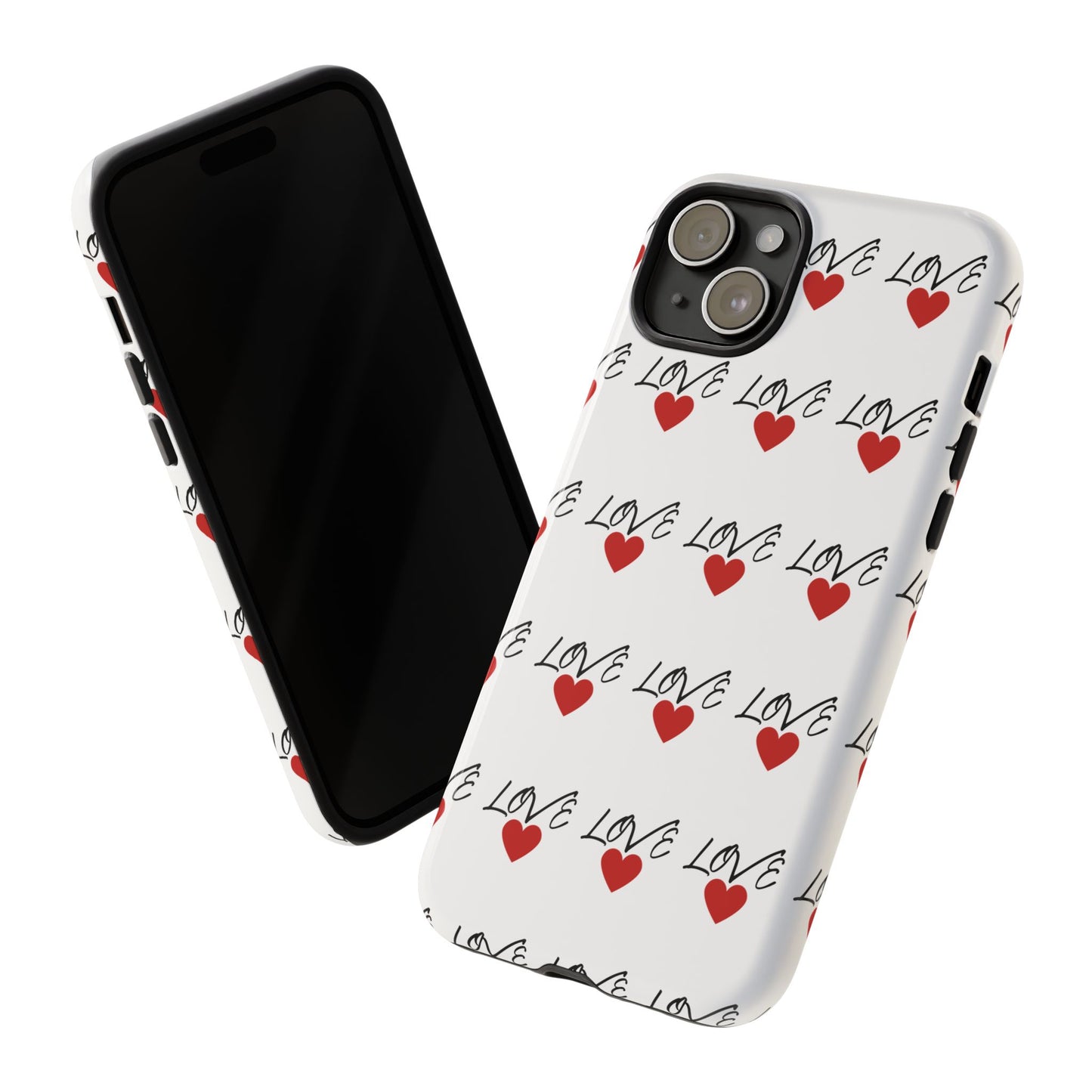 1. Love Hearts Phone Case - Tough & Stylish