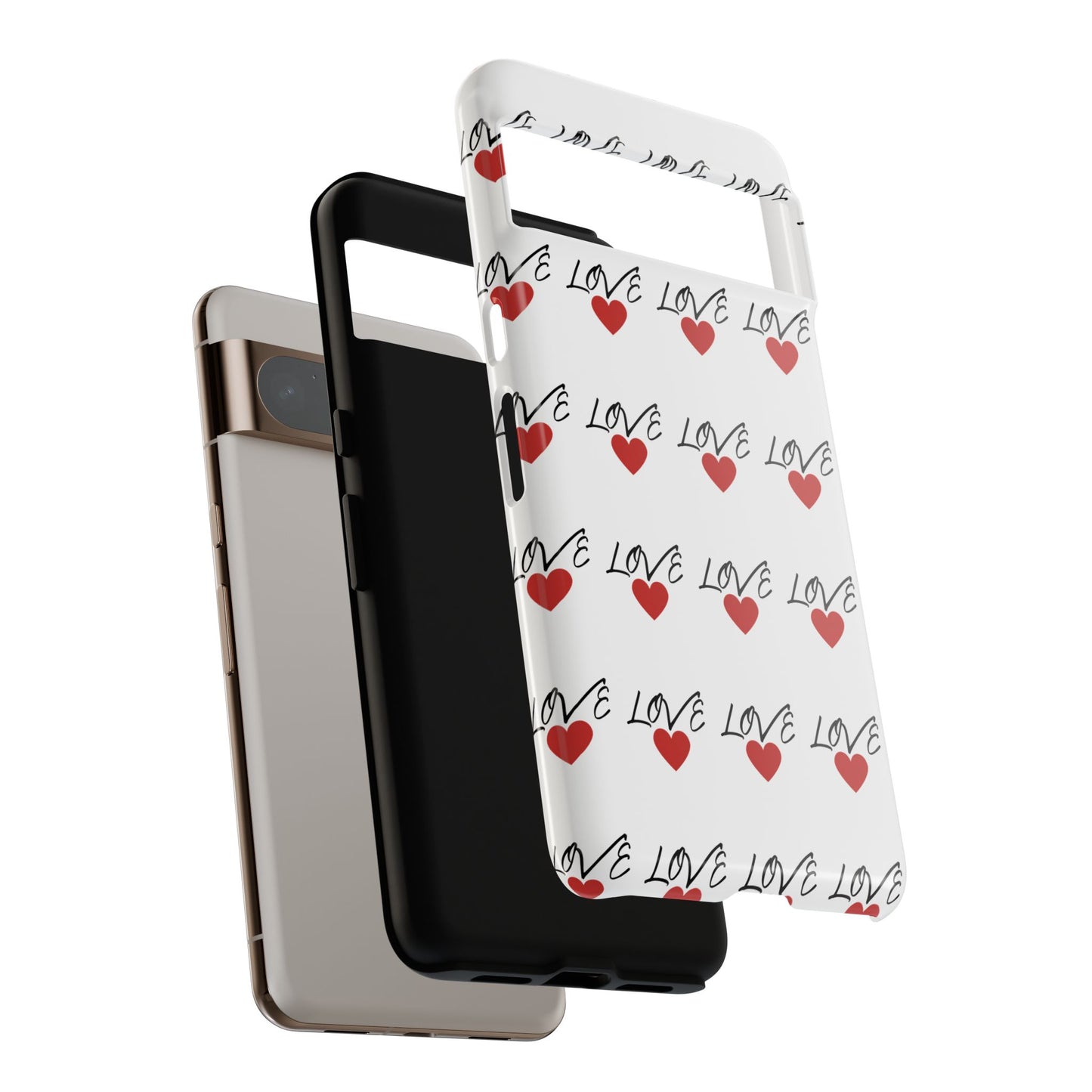 1. Love Hearts Phone Case - Tough & Stylish
