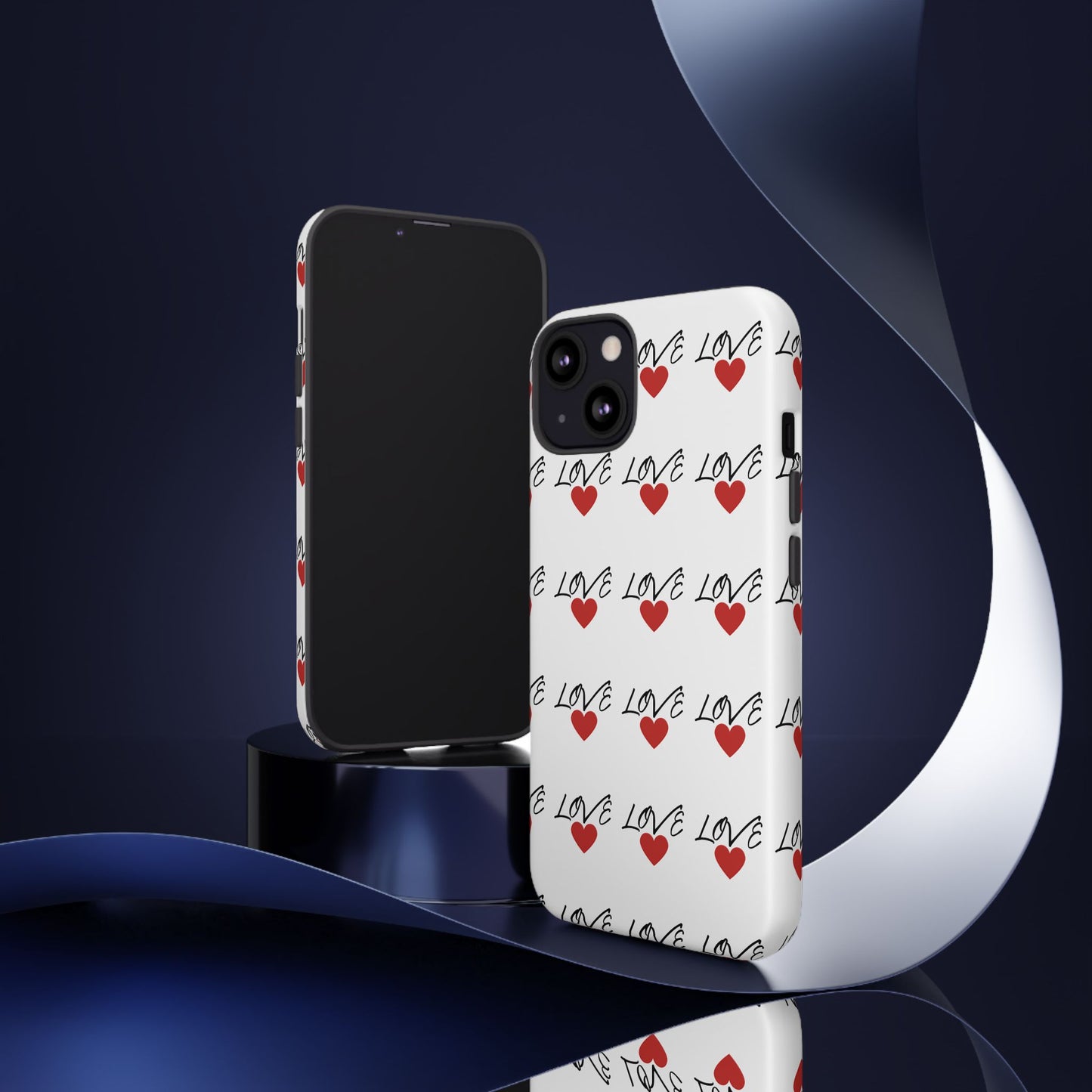1. Love Hearts Phone Case - Tough & Stylish