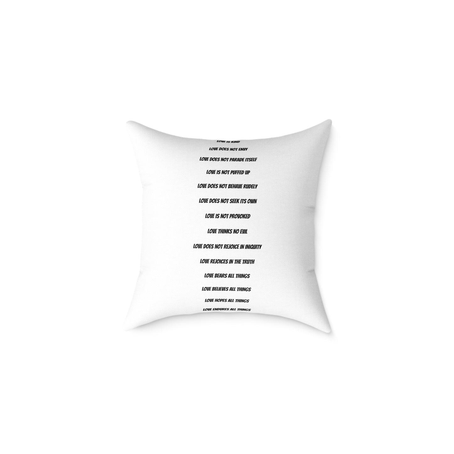 1. Love Square Poly Canvas Pillow - Cozy Home Decor Gift