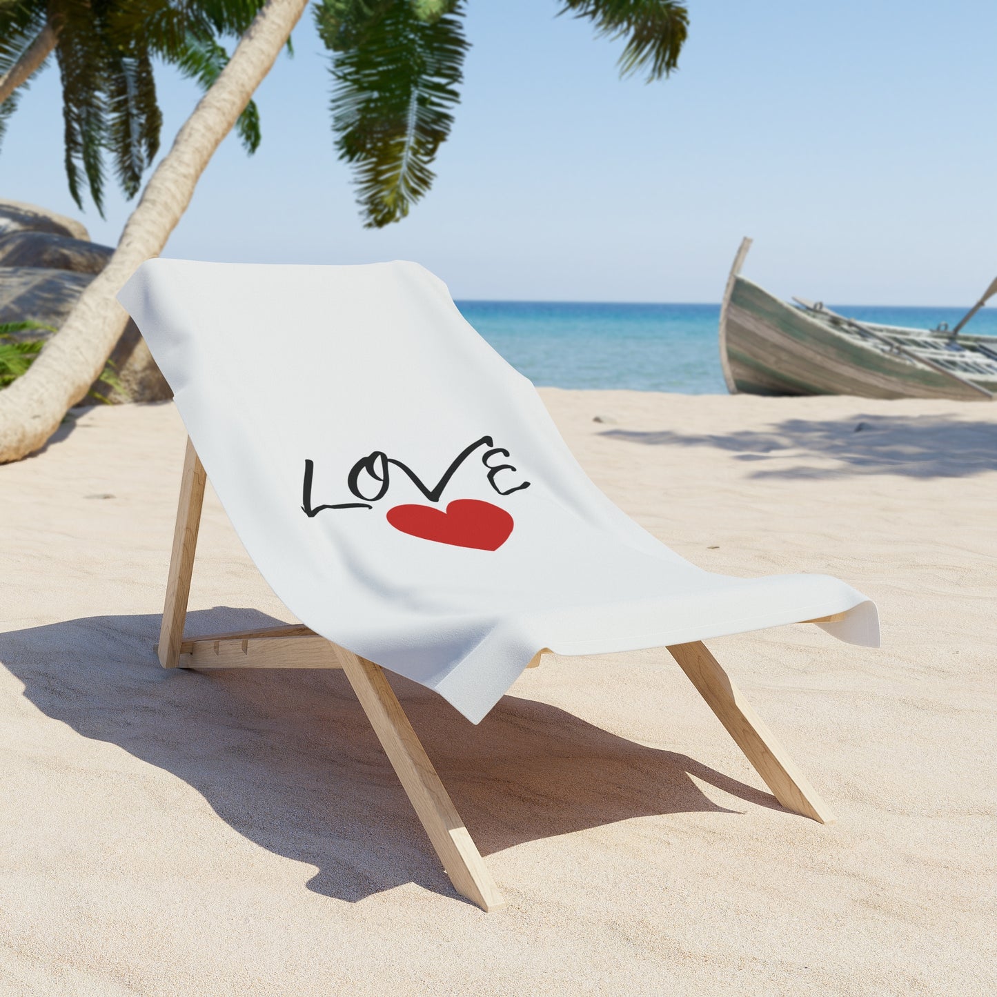 Love Heart Beach Towel - Perfect for Summer Fun and Romantic Getaways