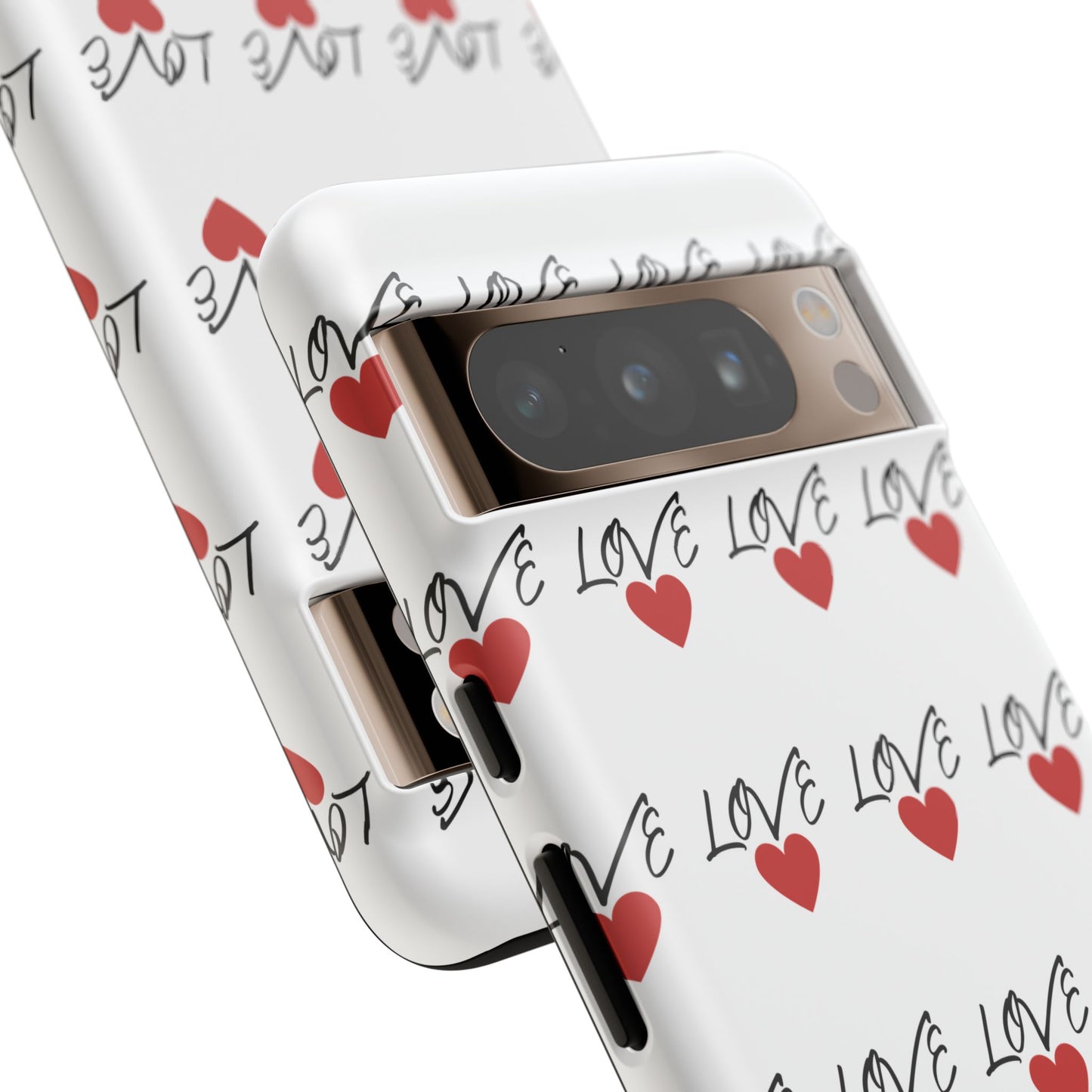 1. Love Hearts Phone Case - Tough & Stylish