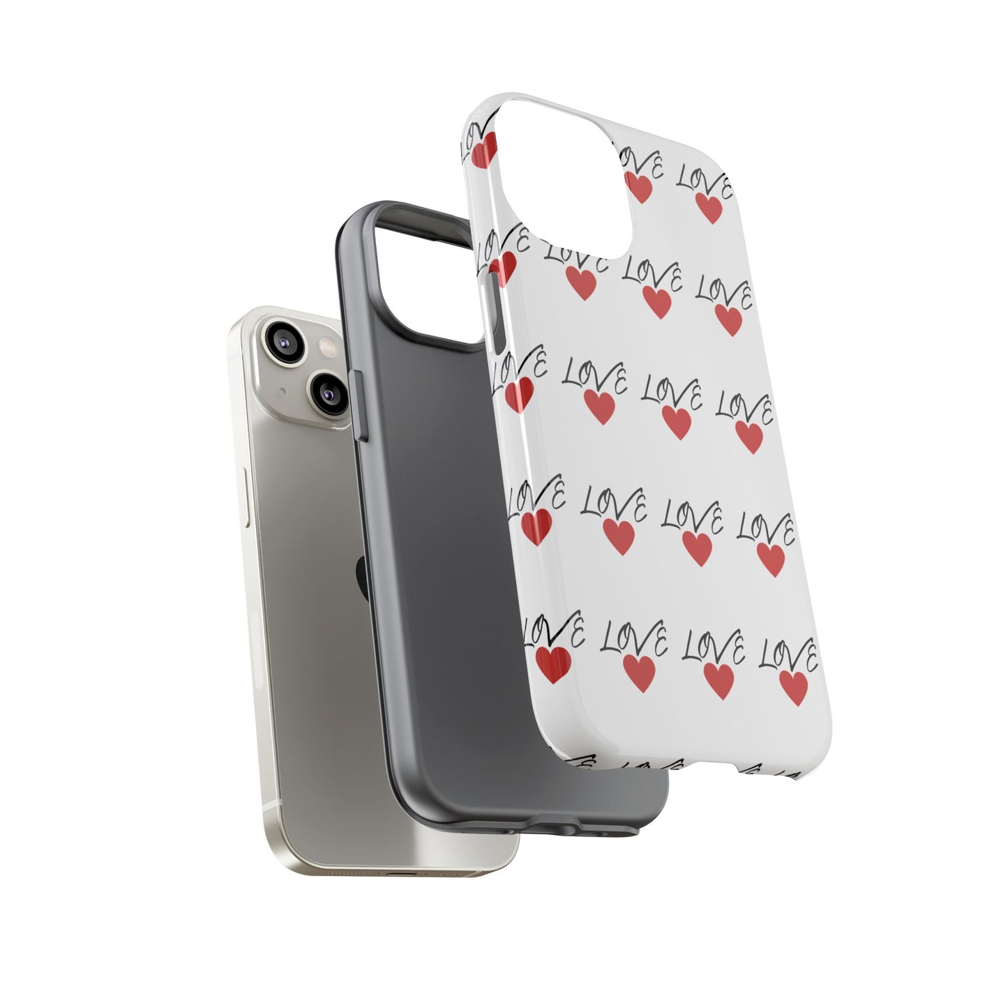 1. Love Hearts Phone Case - Tough & Stylish