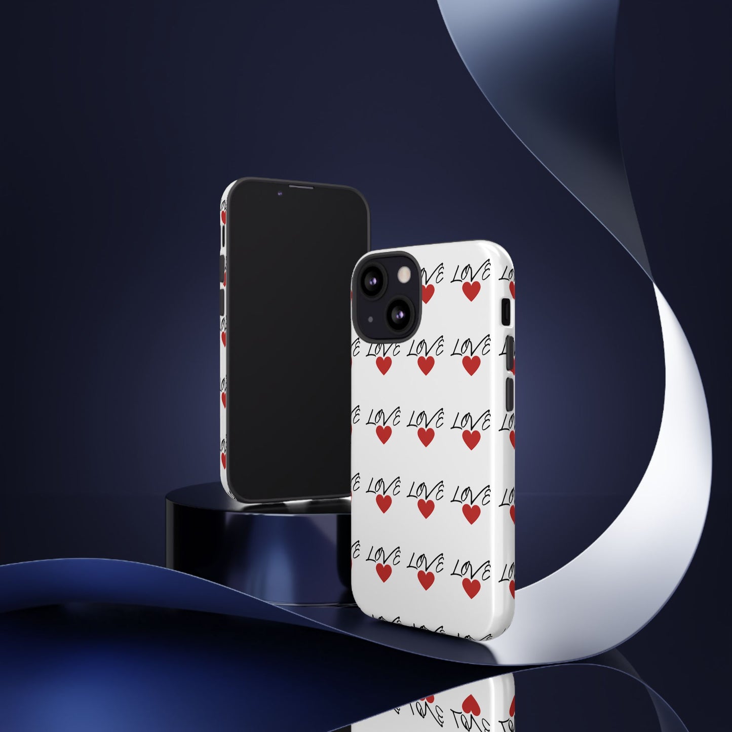 1. Love Hearts Phone Case - Tough & Stylish