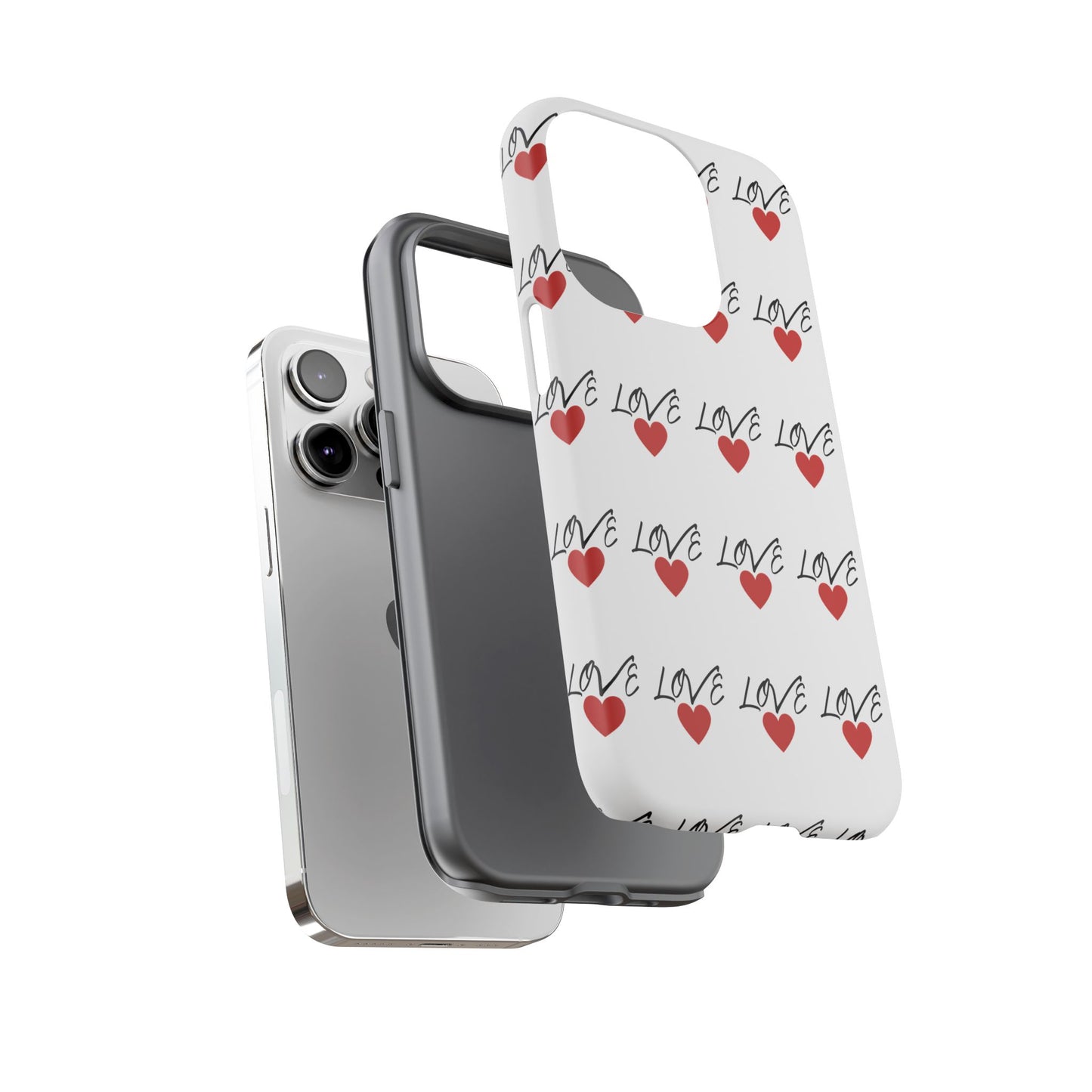 1. Love Hearts Phone Case - Tough & Stylish