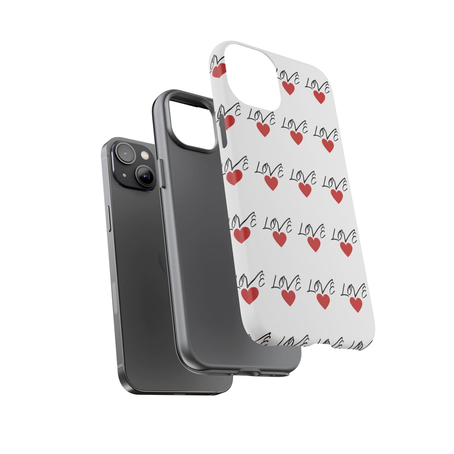 1. Love Hearts Phone Case - Tough & Stylish
