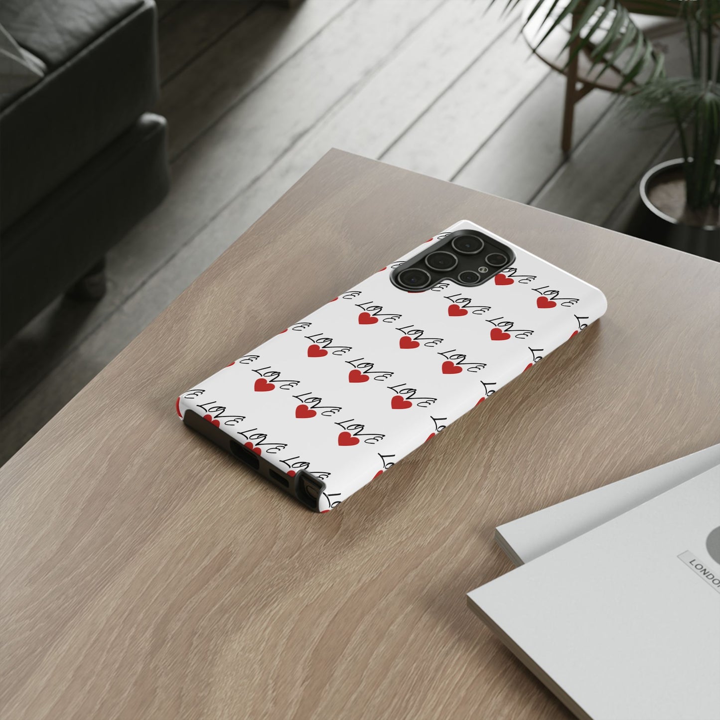 1. Love Hearts Phone Case - Tough & Stylish