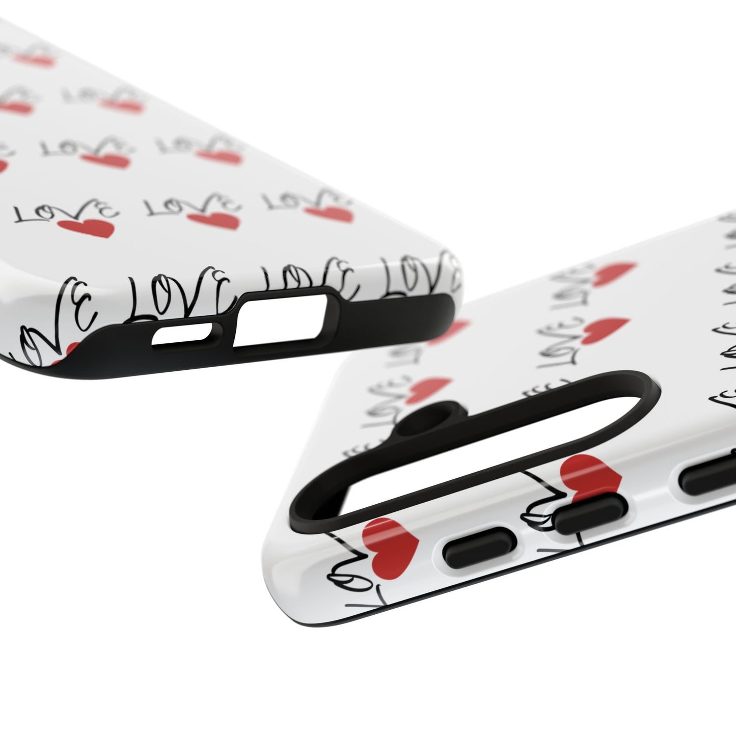 1. Love Hearts Phone Case - Tough & Stylish
