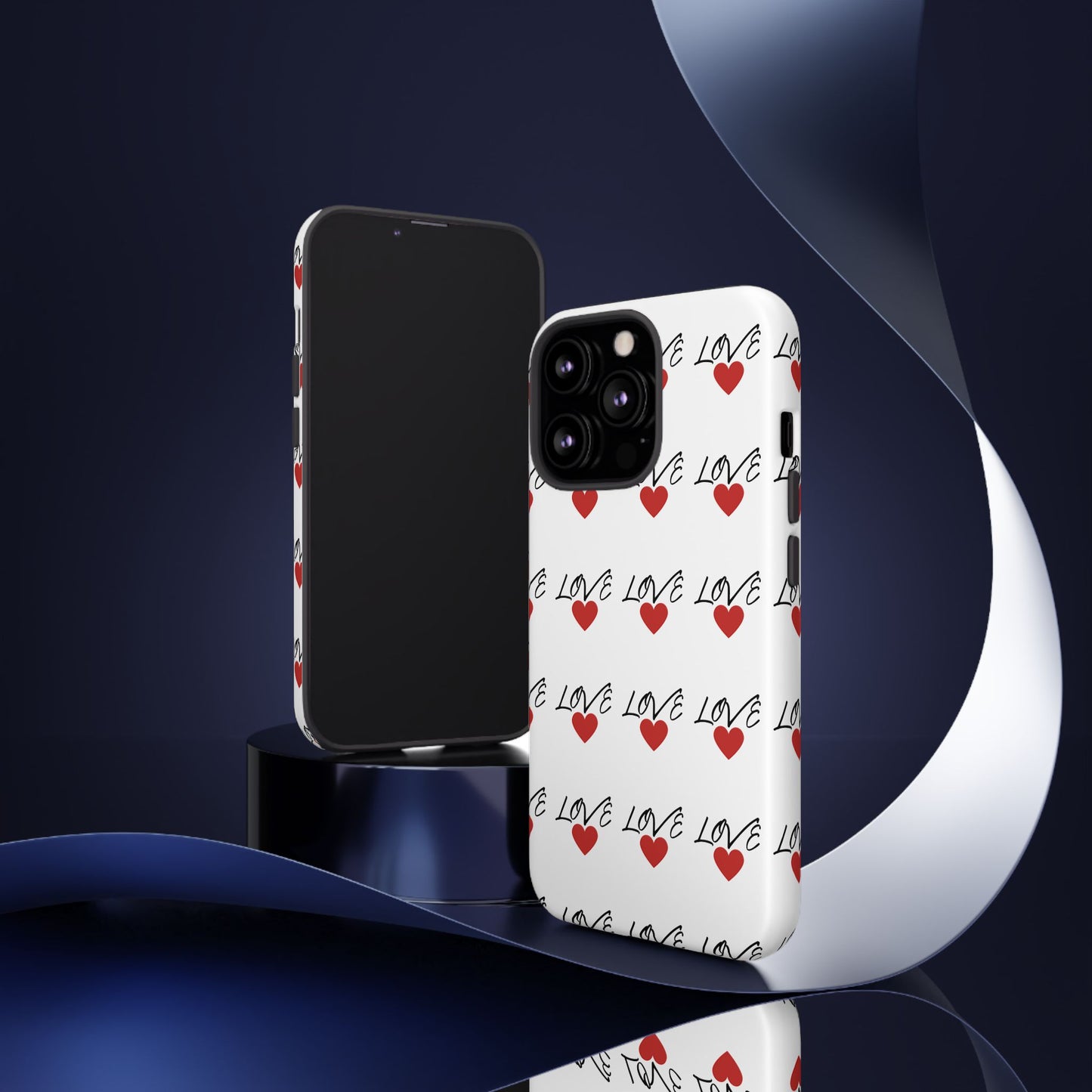 1. Love Hearts Phone Case - Tough & Stylish