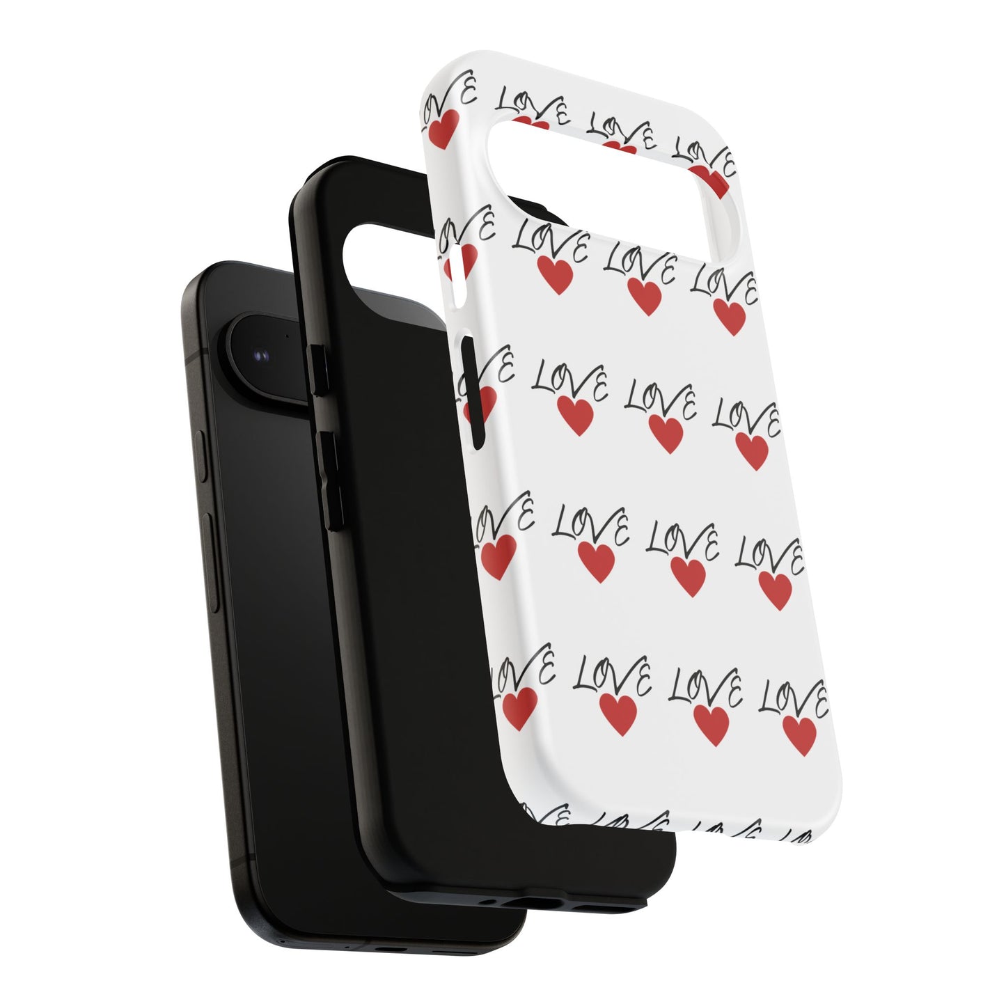 1. Love Hearts Phone Case - Tough & Stylish