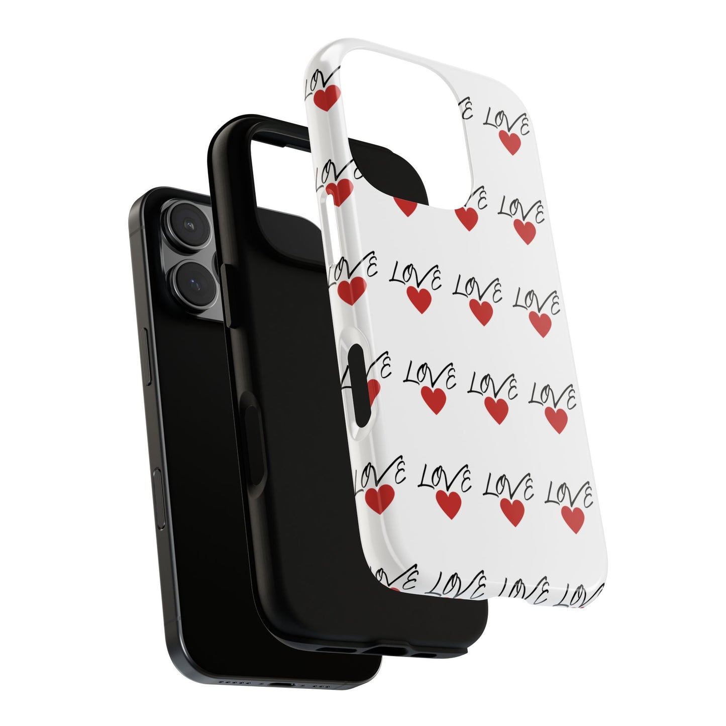 1. Love Hearts Phone Case - Tough & Stylish