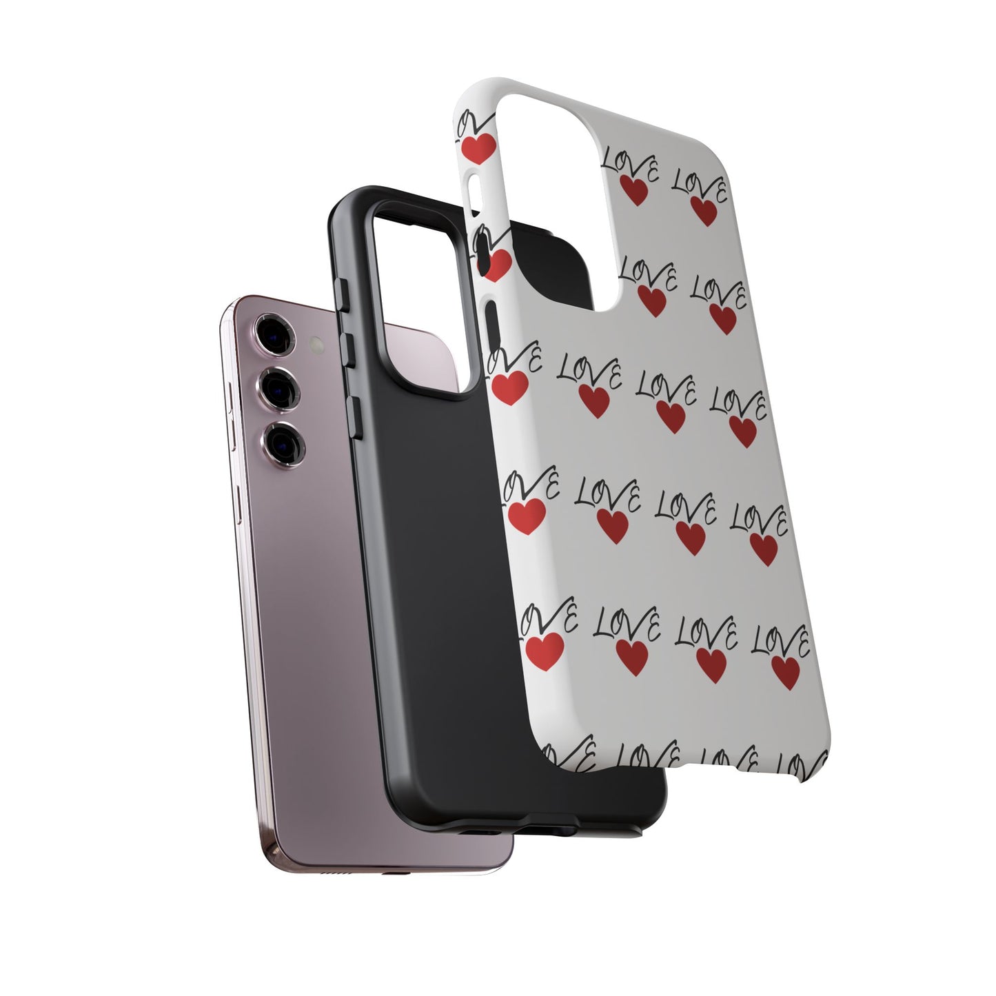 1. Love Hearts Phone Case - Tough & Stylish