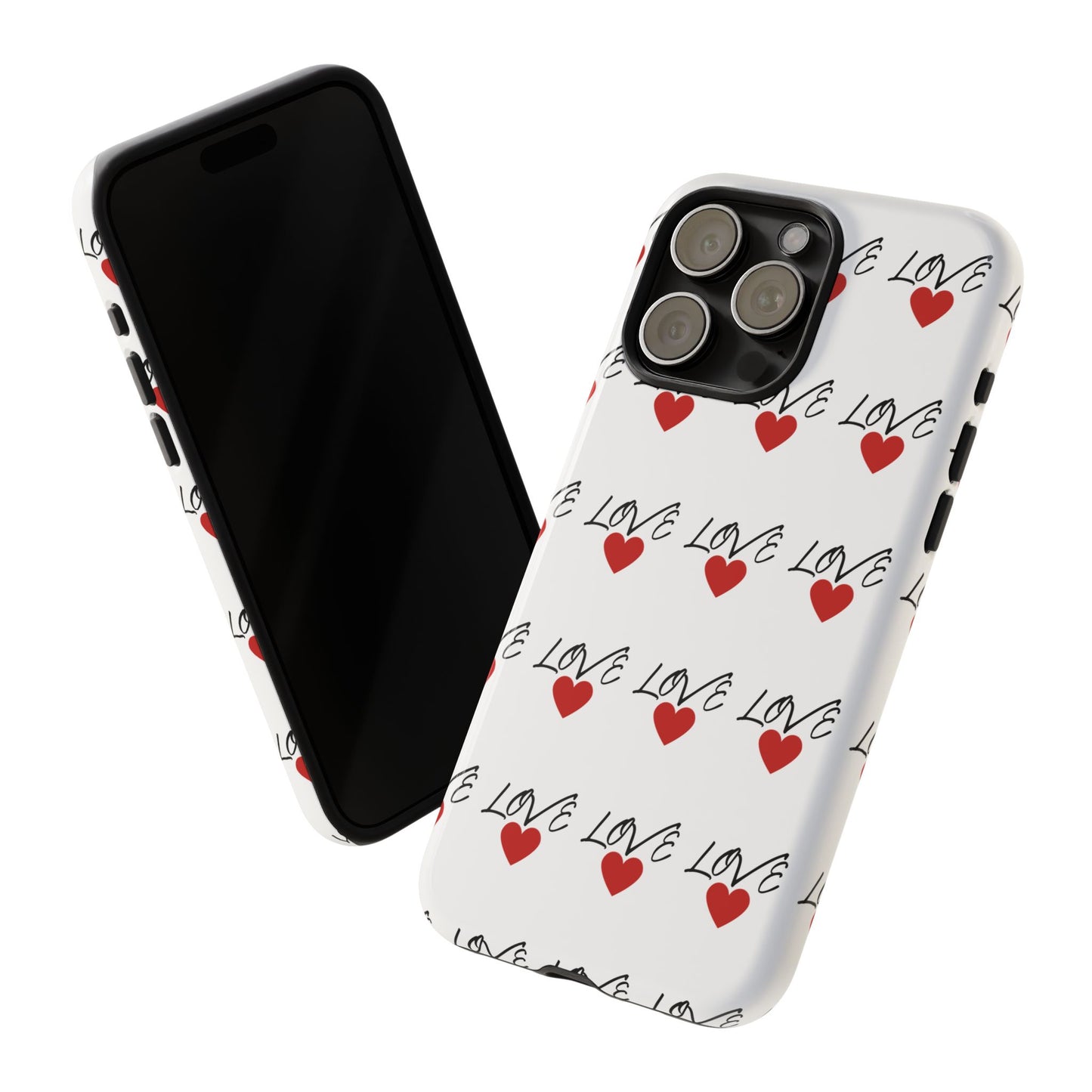 1. Love Hearts Phone Case - Tough & Stylish