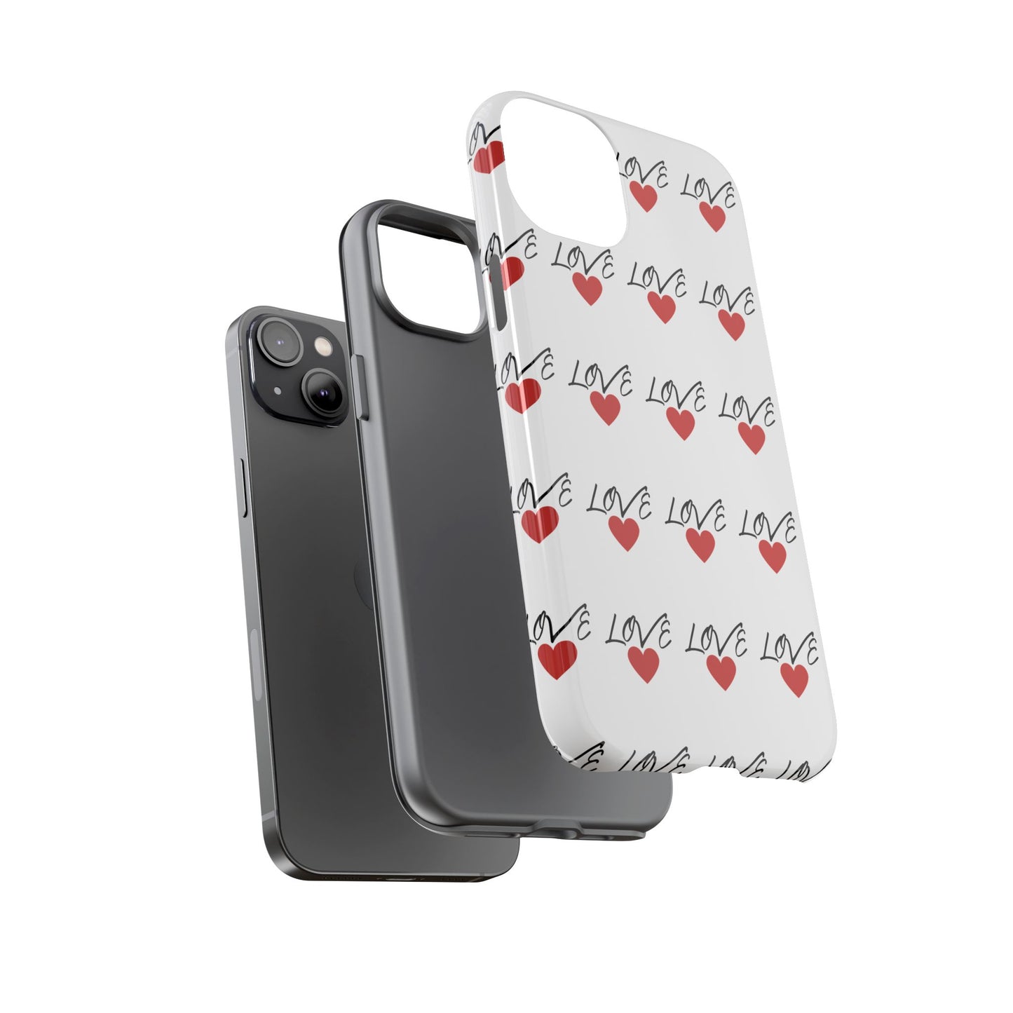 1. Love Hearts Phone Case - Tough & Stylish