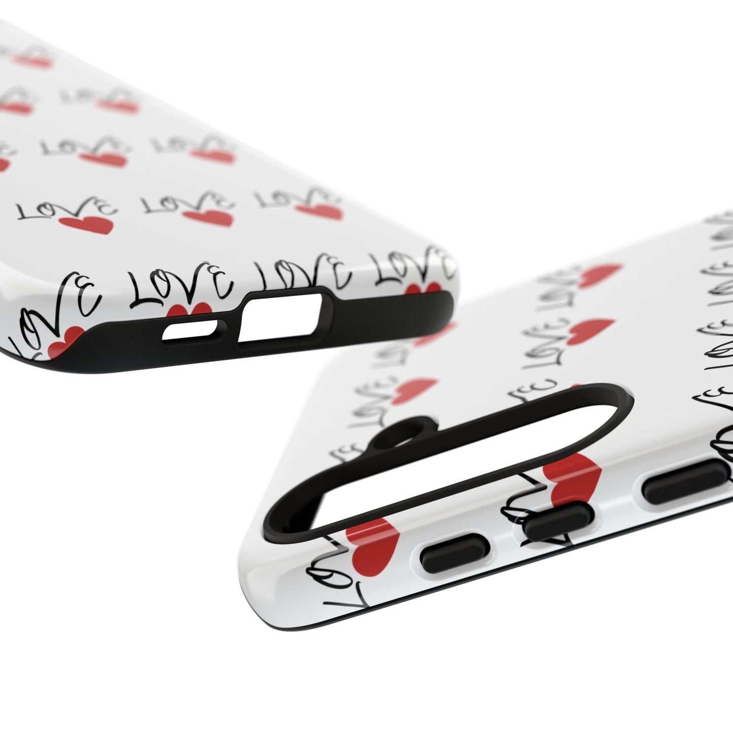 1. Love Hearts Phone Case - Tough & Stylish