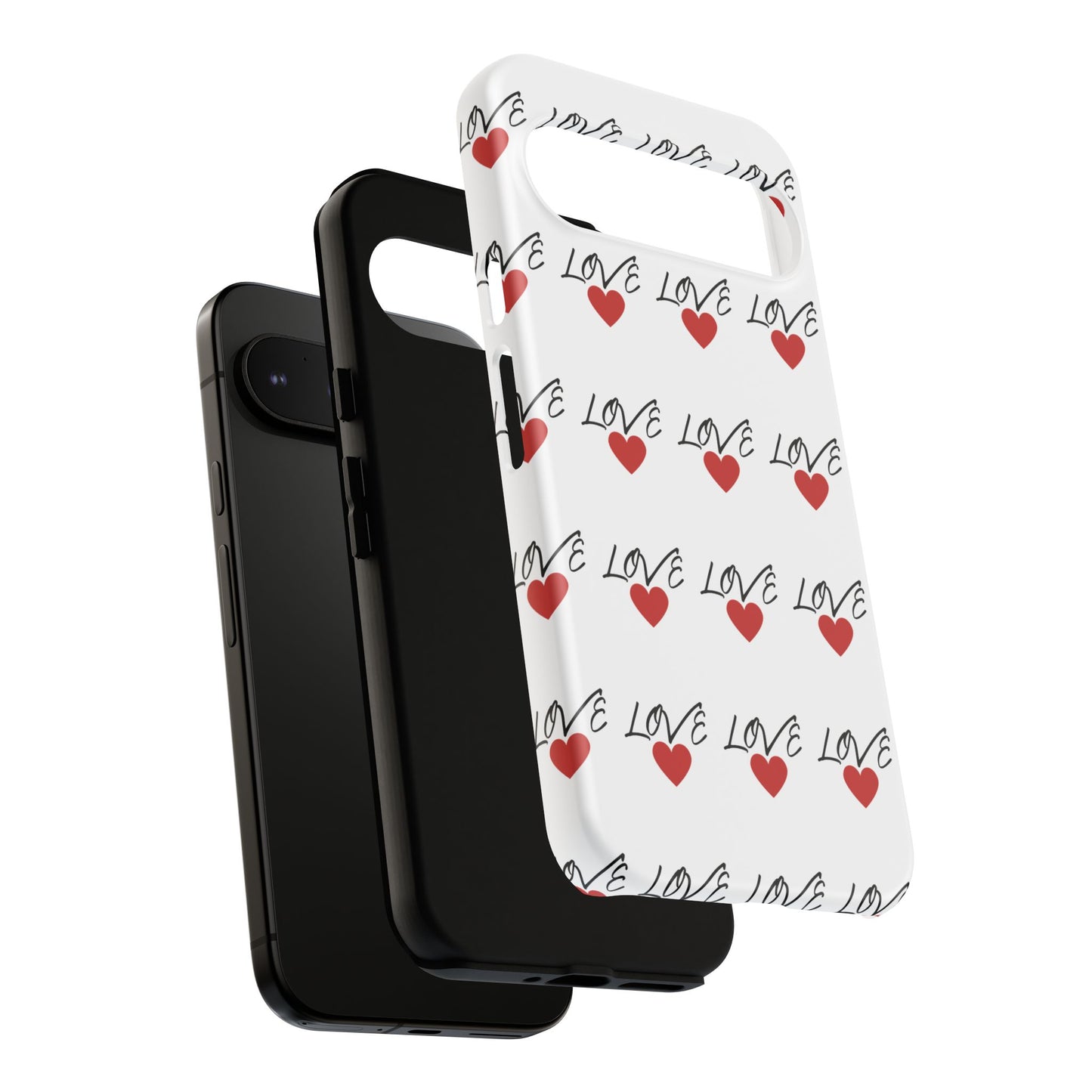 1. Love Hearts Phone Case - Tough & Stylish