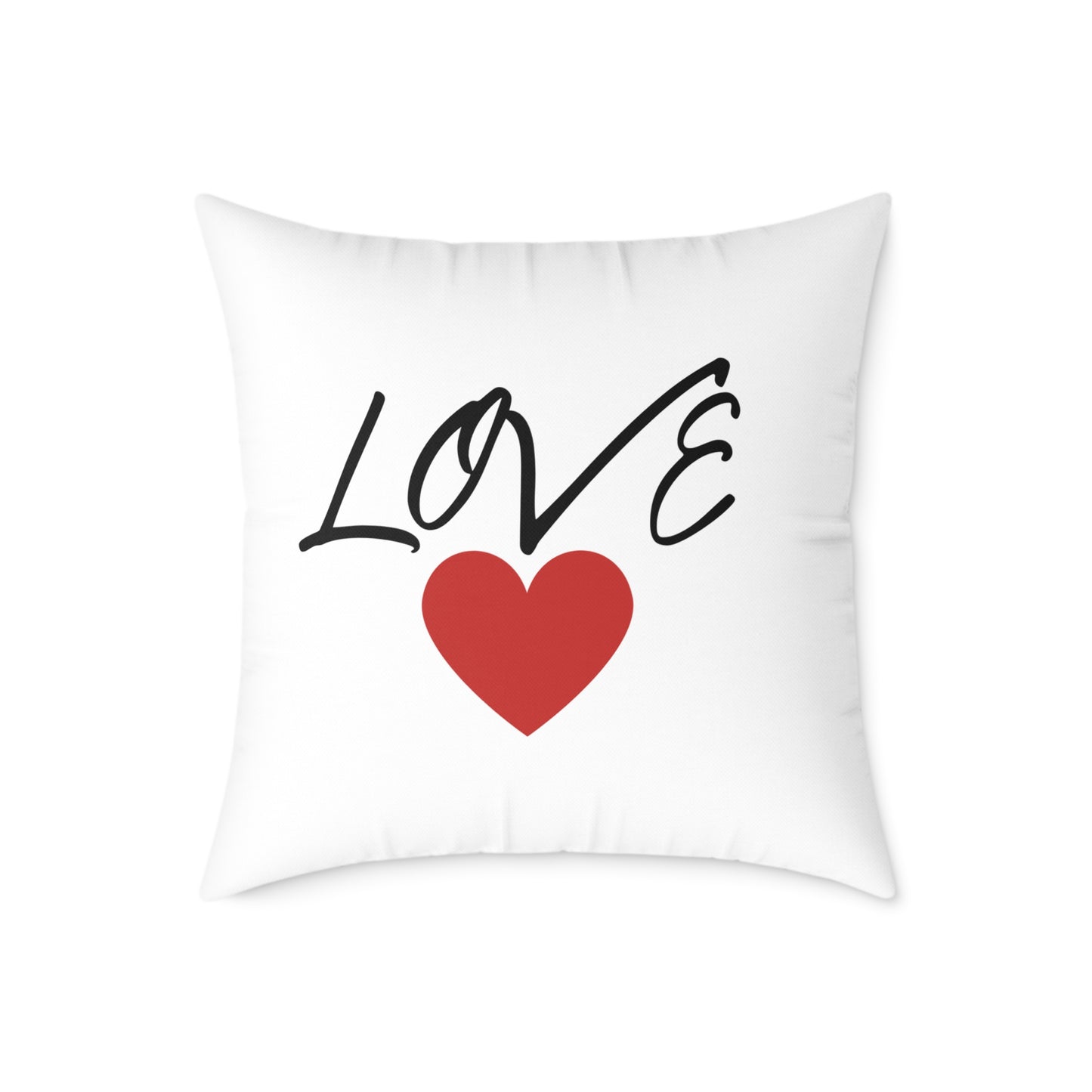 1. Love Square Poly Canvas Pillow - Cozy Home Decor Gift