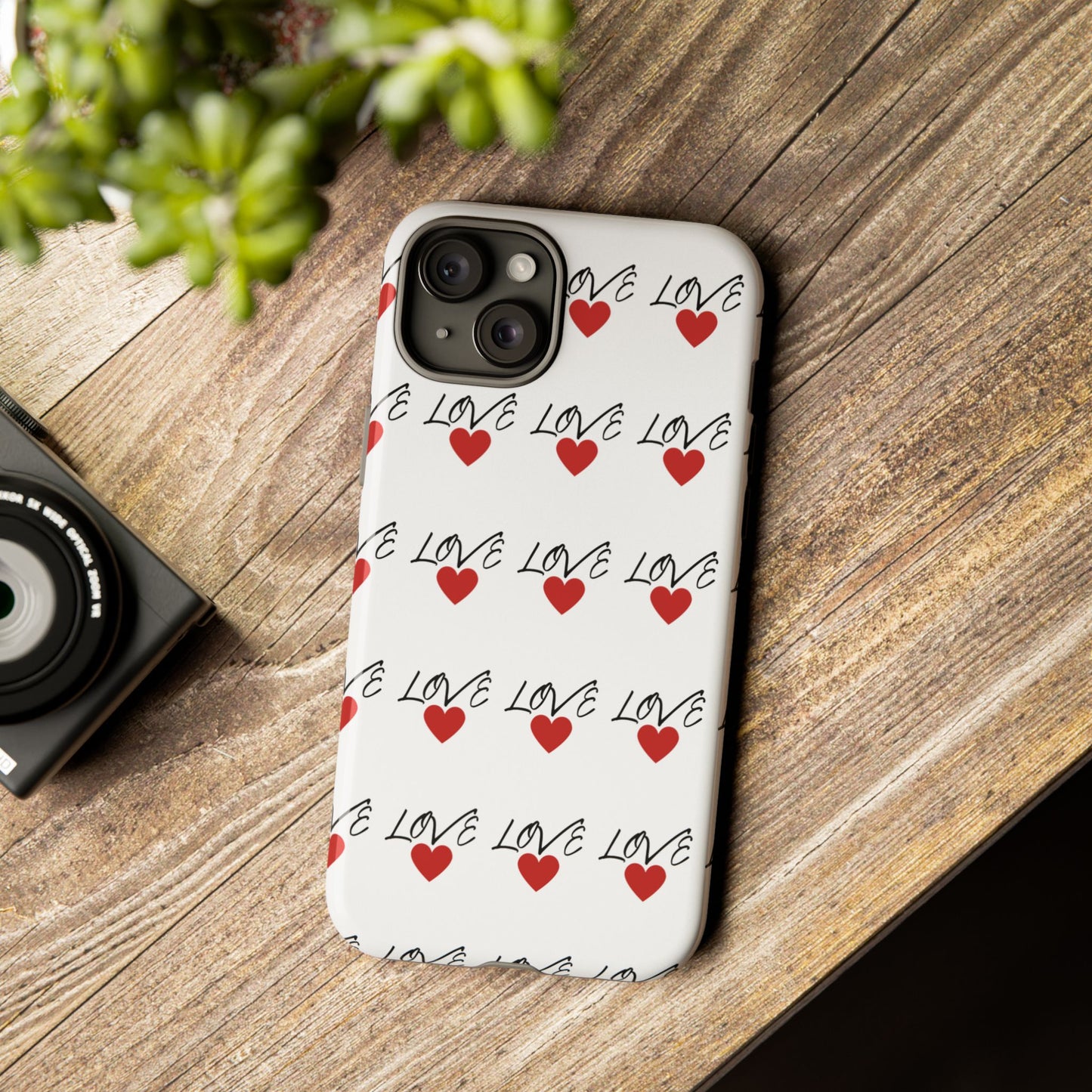 1. Love Hearts Phone Case - Tough & Stylish