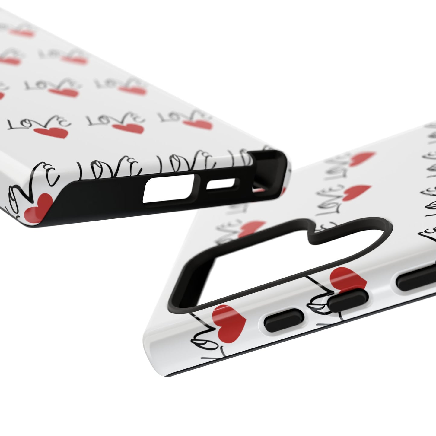 1. Love Hearts Phone Case - Tough & Stylish