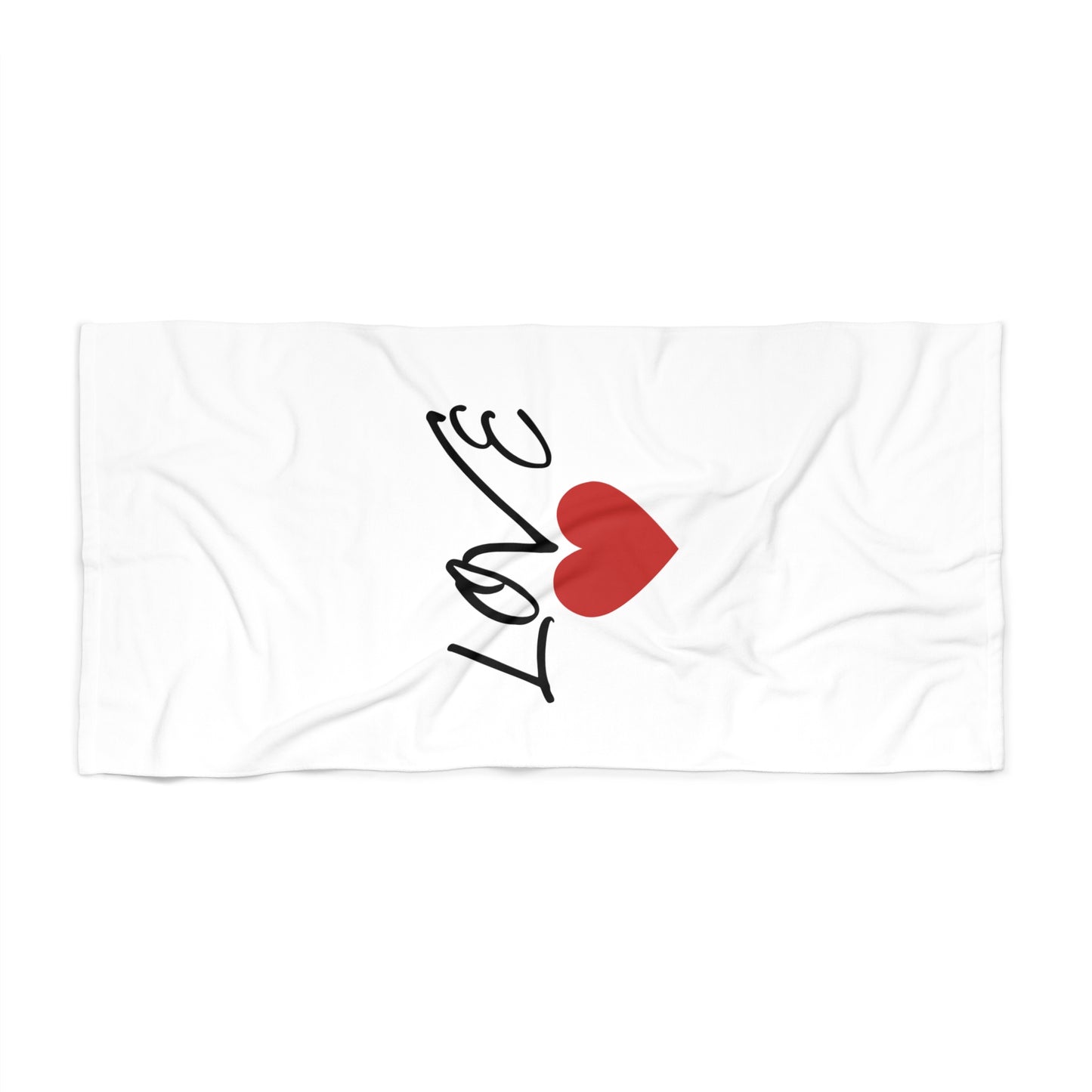 Love Heart Beach Towel - Perfect for Summer Fun and Romantic Getaways