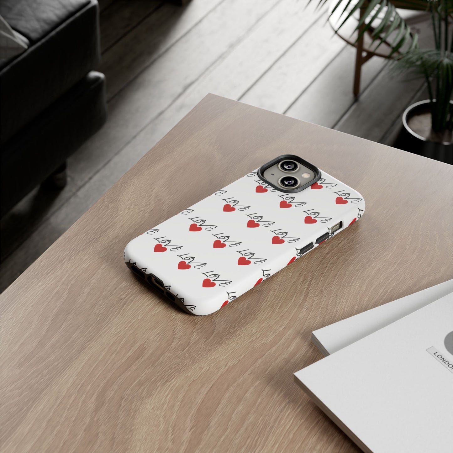 1. Love Hearts Phone Case - Tough & Stylish