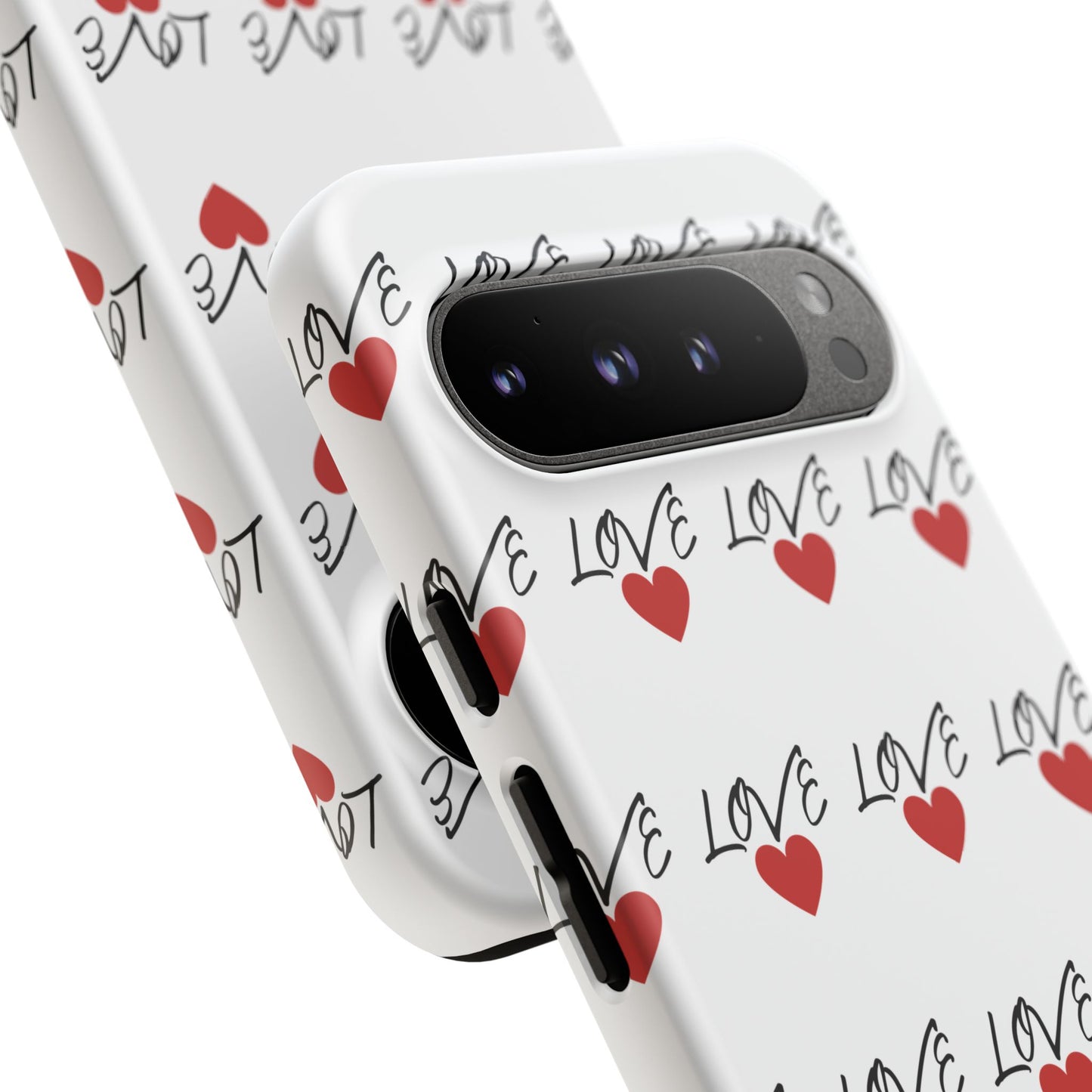 1. Love Hearts Phone Case - Tough & Stylish