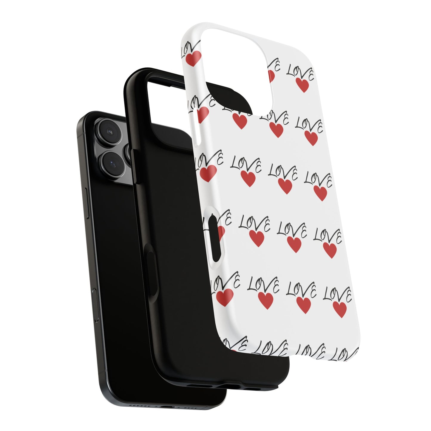 1. Love Hearts Phone Case - Tough & Stylish