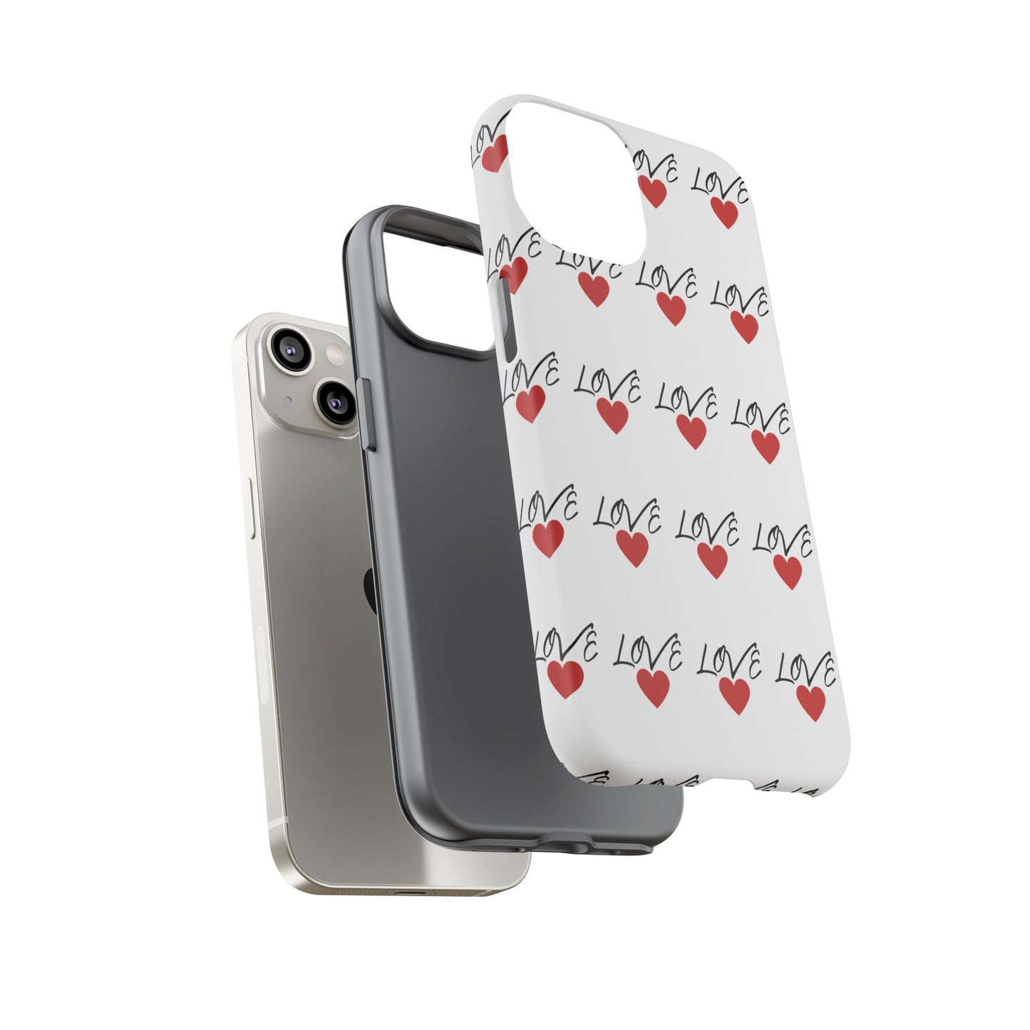 1. Love Hearts Phone Case - Tough & Stylish