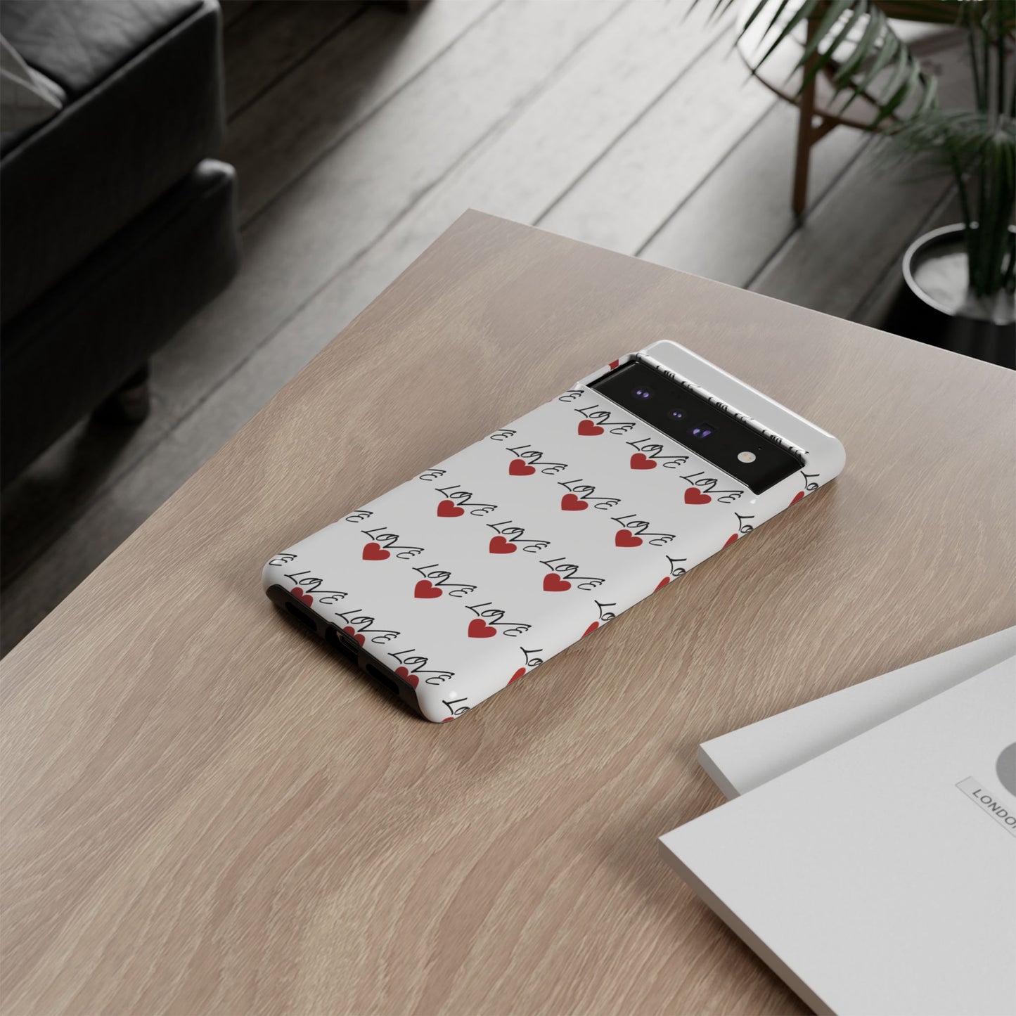 1. Love Hearts Phone Case - Tough & Stylish