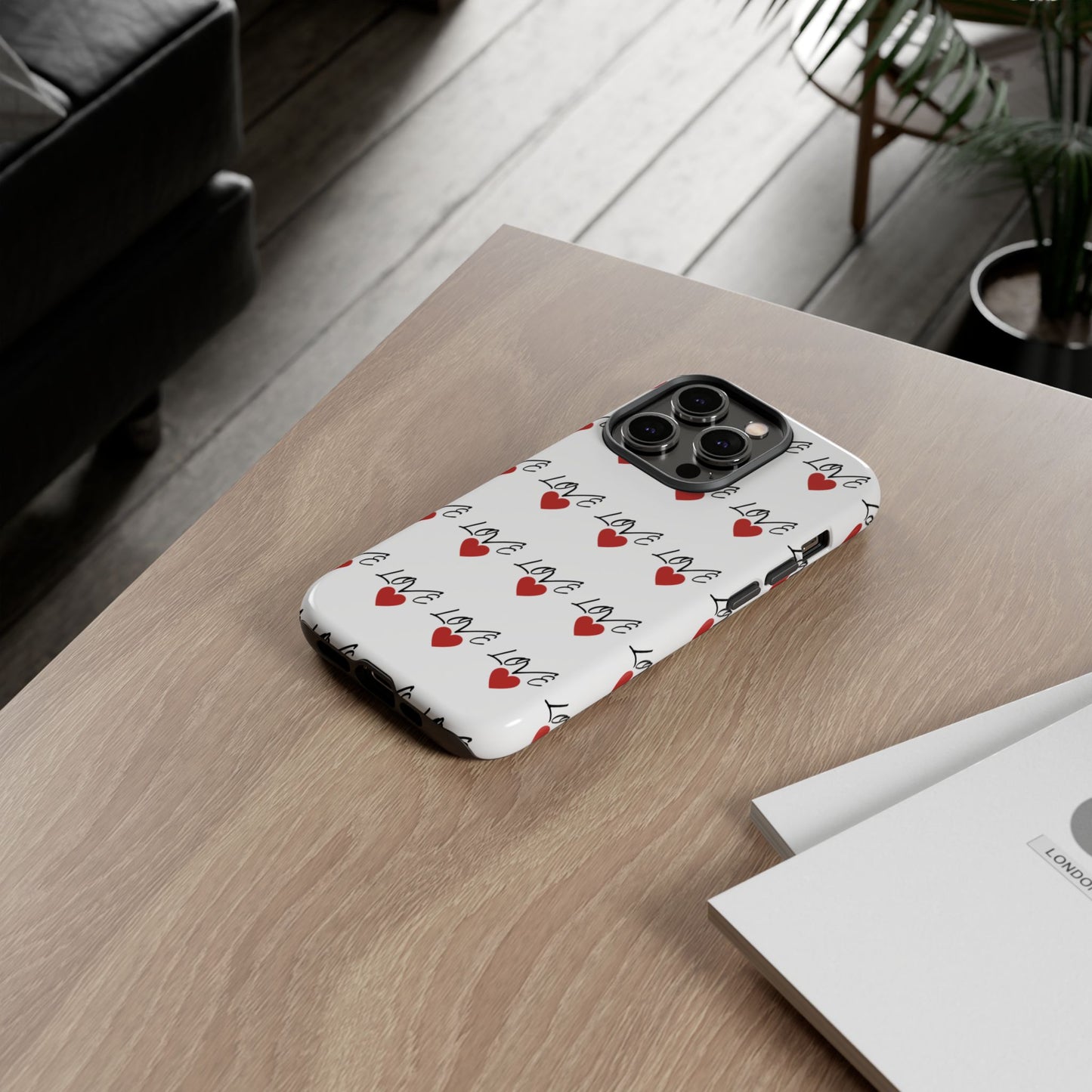 1. Love Hearts Phone Case - Tough & Stylish