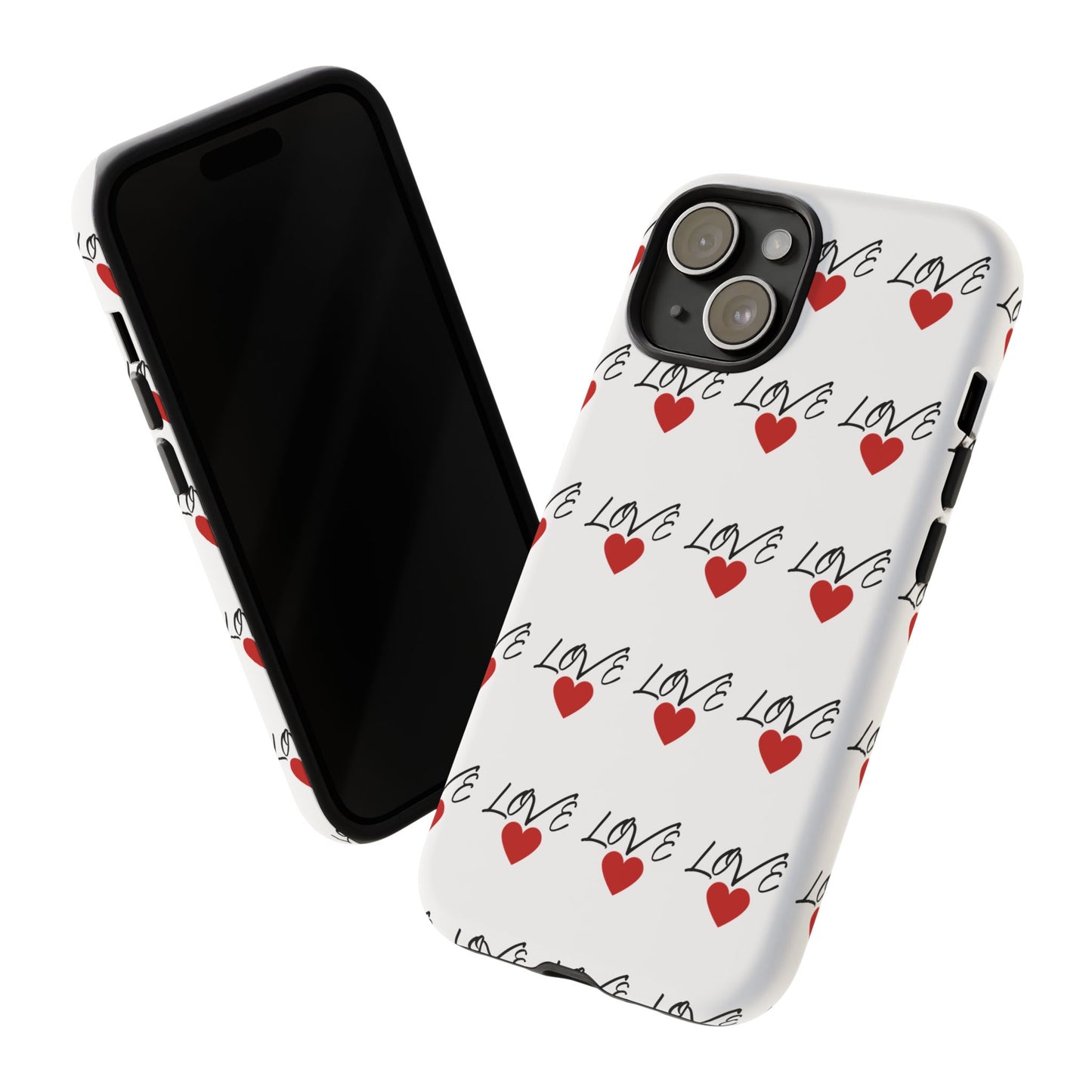 1. Love Hearts Phone Case - Tough & Stylish