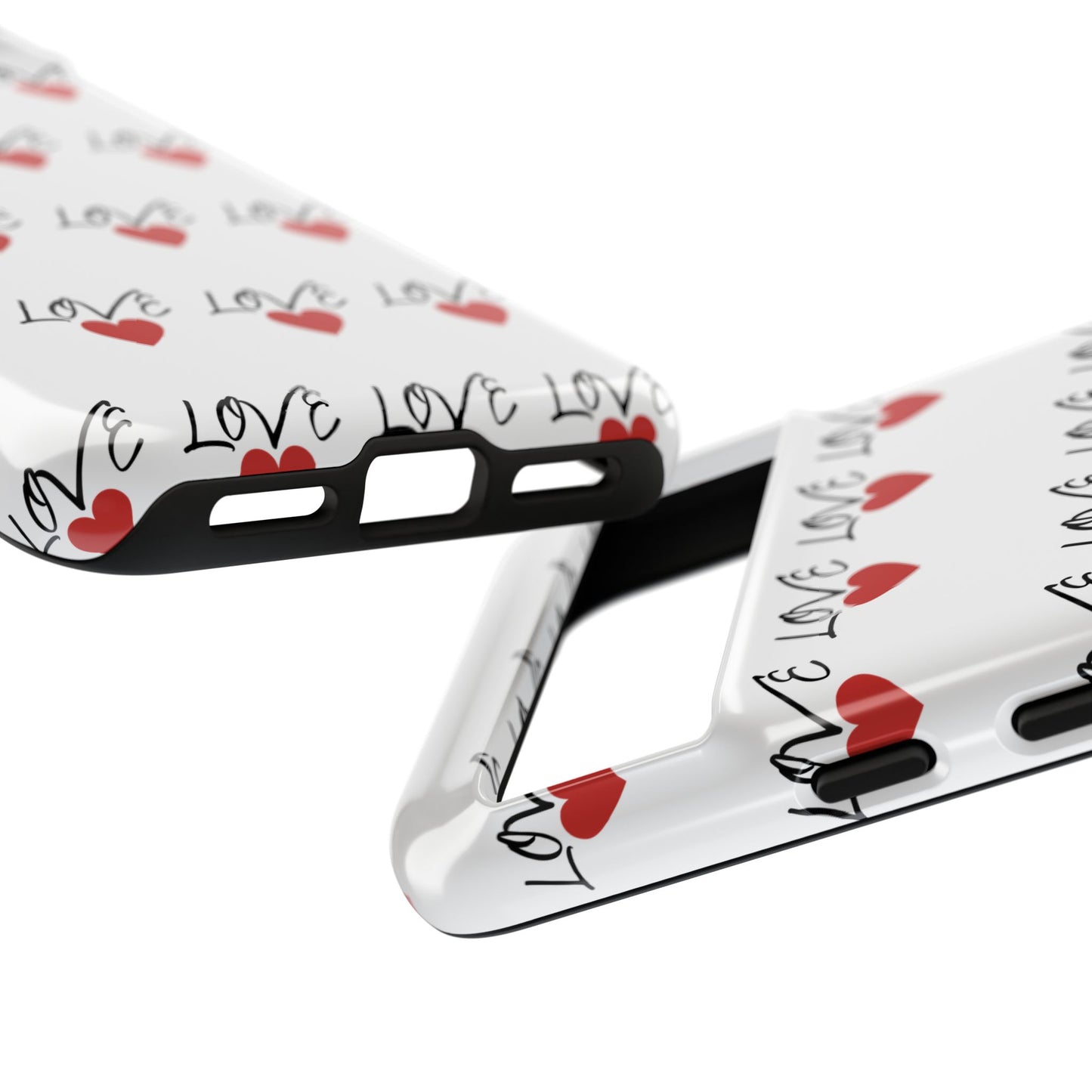 1. Love Hearts Phone Case - Tough & Stylish