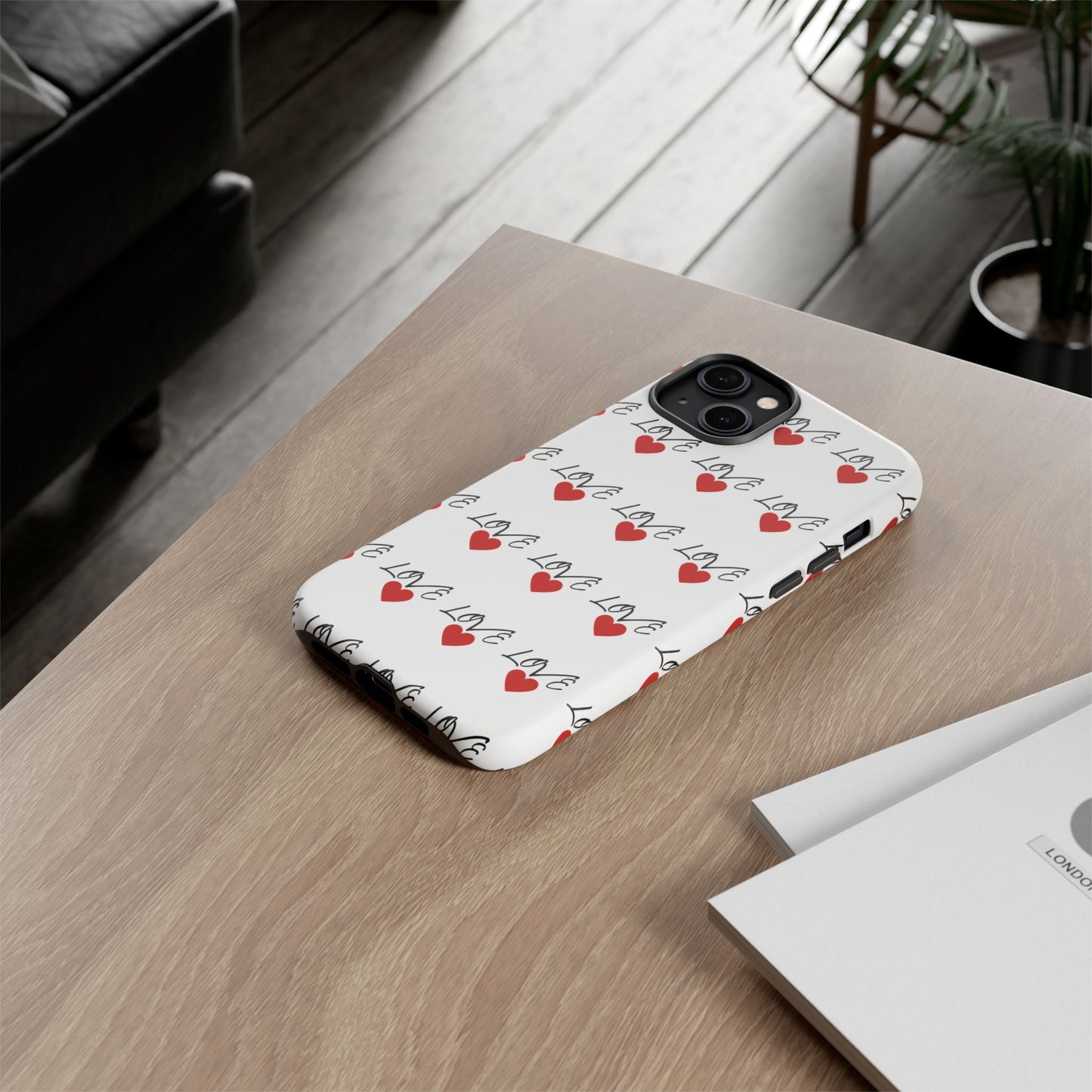 1. Love Hearts Phone Case - Tough & Stylish
