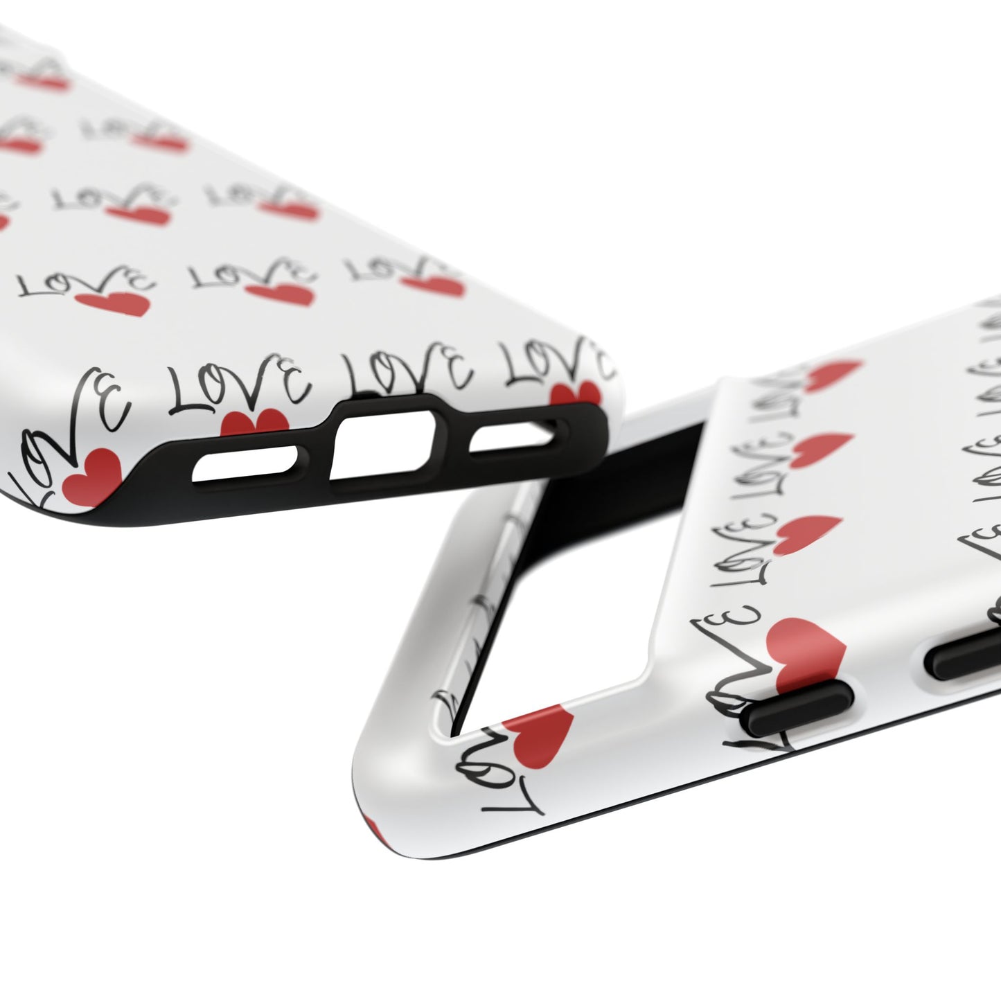 1. Love Hearts Phone Case - Tough & Stylish