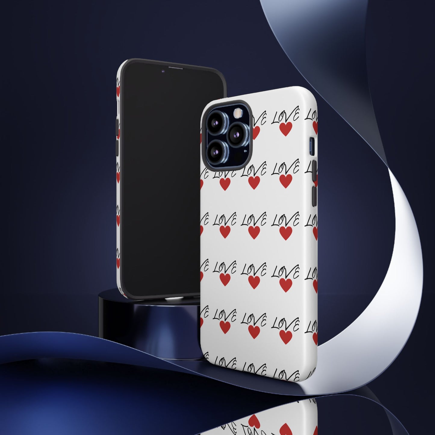 1. Love Hearts Phone Case - Tough & Stylish