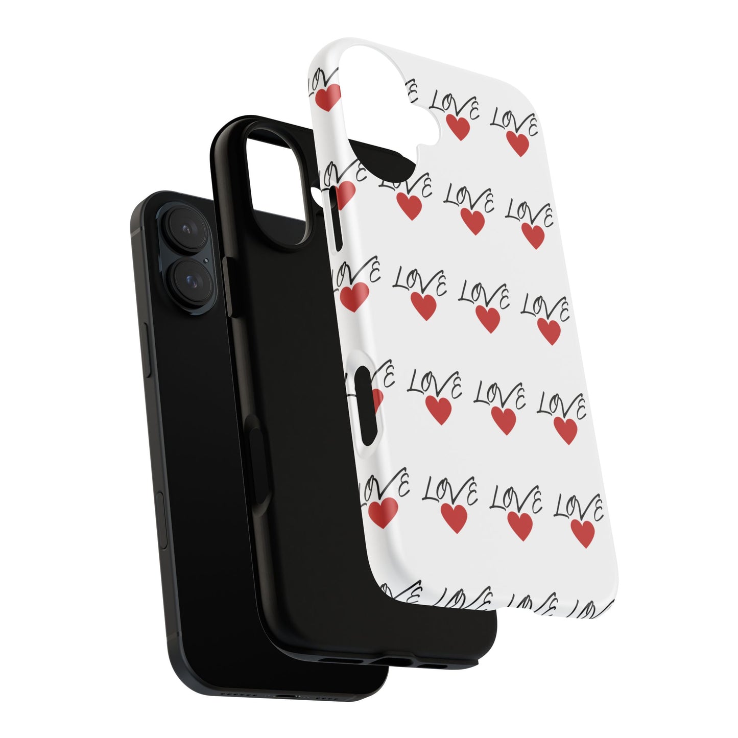 1. Love Hearts Phone Case - Tough & Stylish