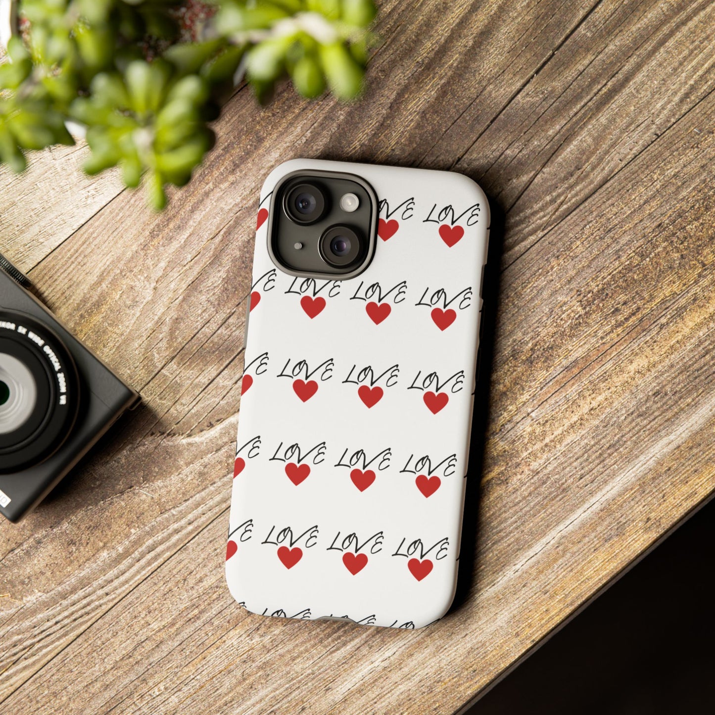 1. Love Hearts Phone Case - Tough & Stylish