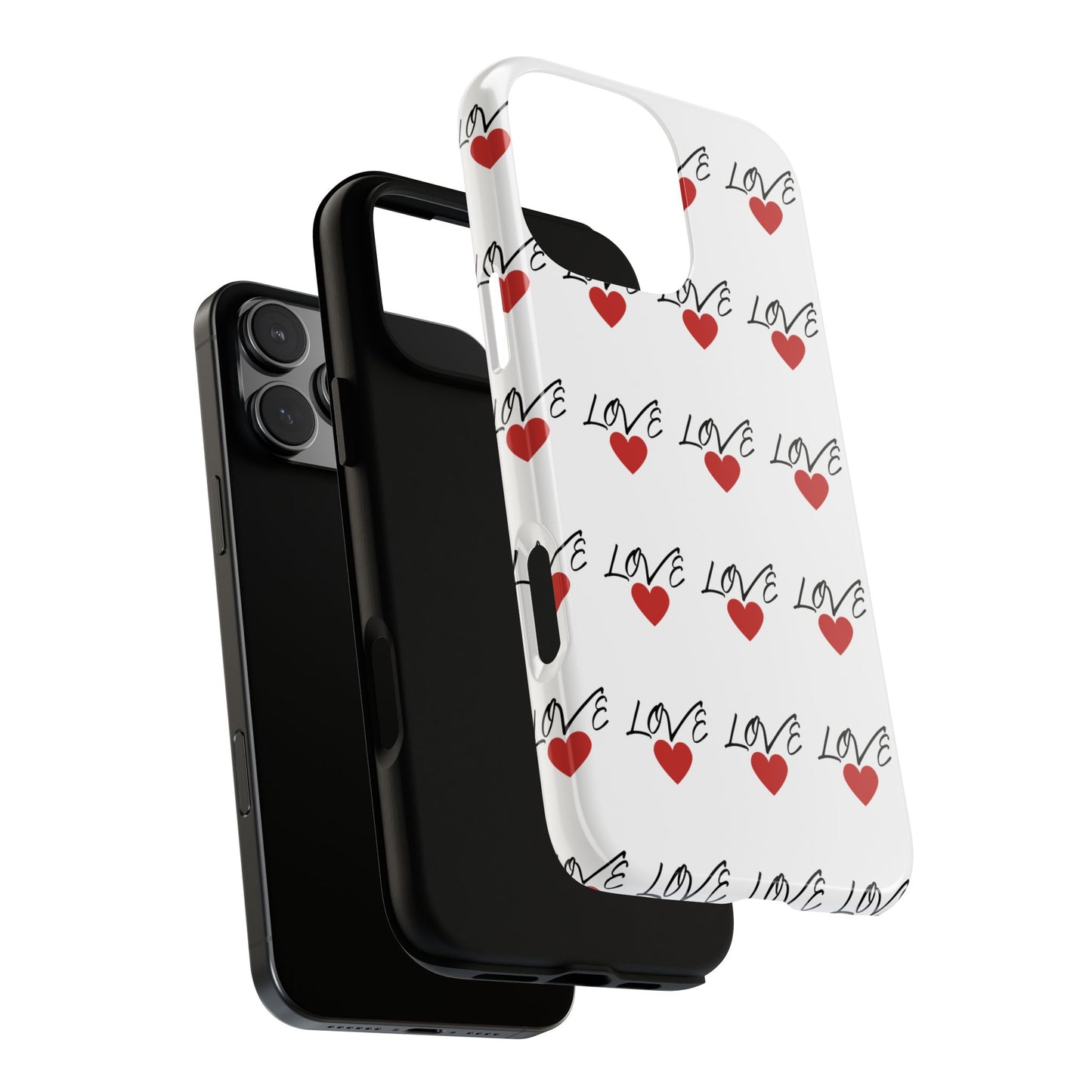 1. Love Hearts Phone Case - Tough & Stylish
