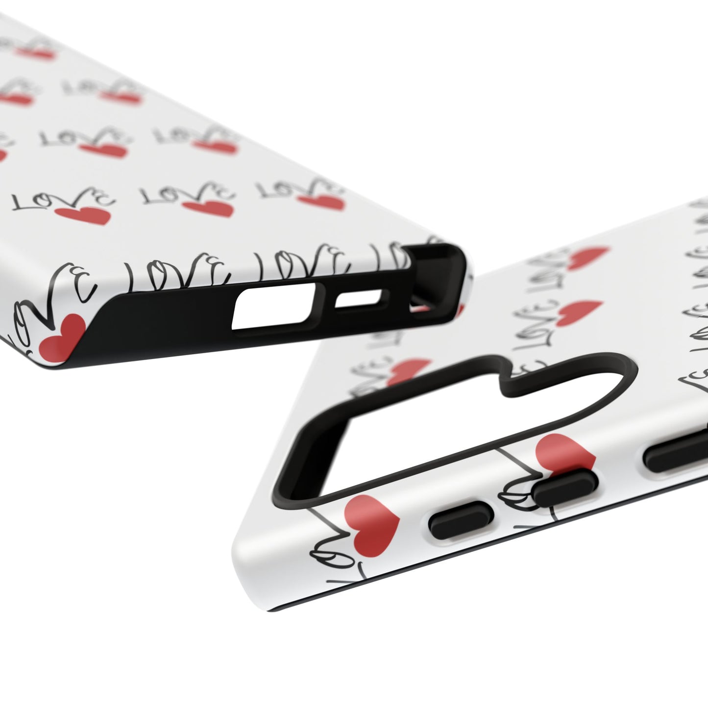 1. Love Hearts Phone Case - Tough & Stylish