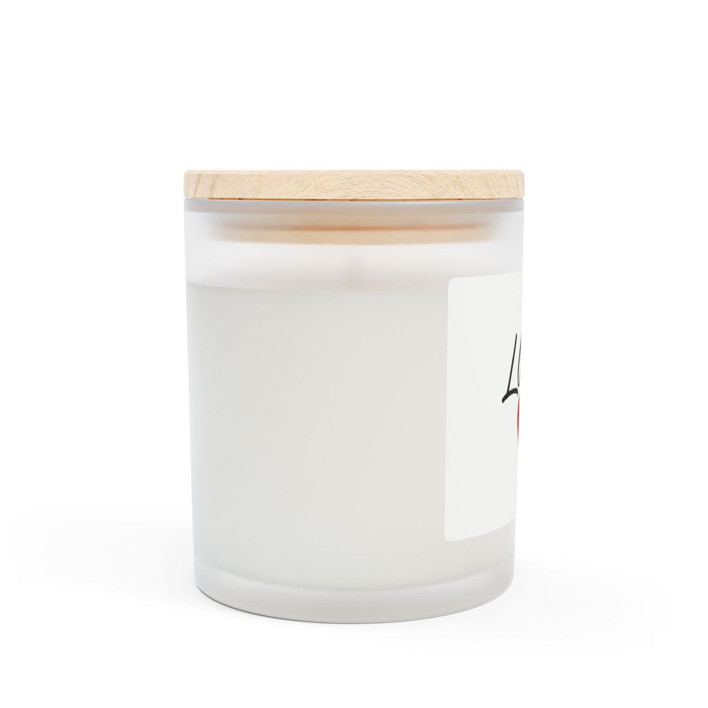 Love Heart Scented Candle - 11oz Frosted Glass Decor