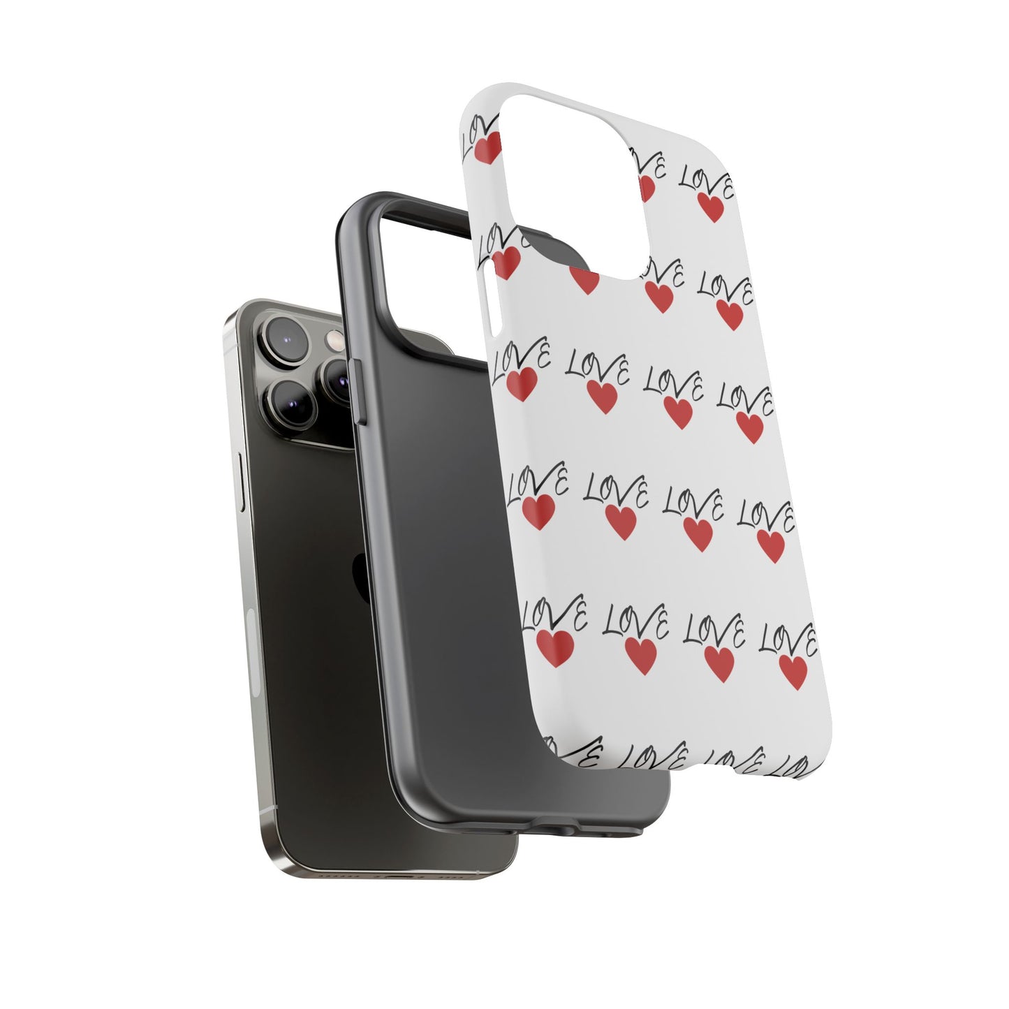 1. Love Hearts Phone Case - Tough & Stylish